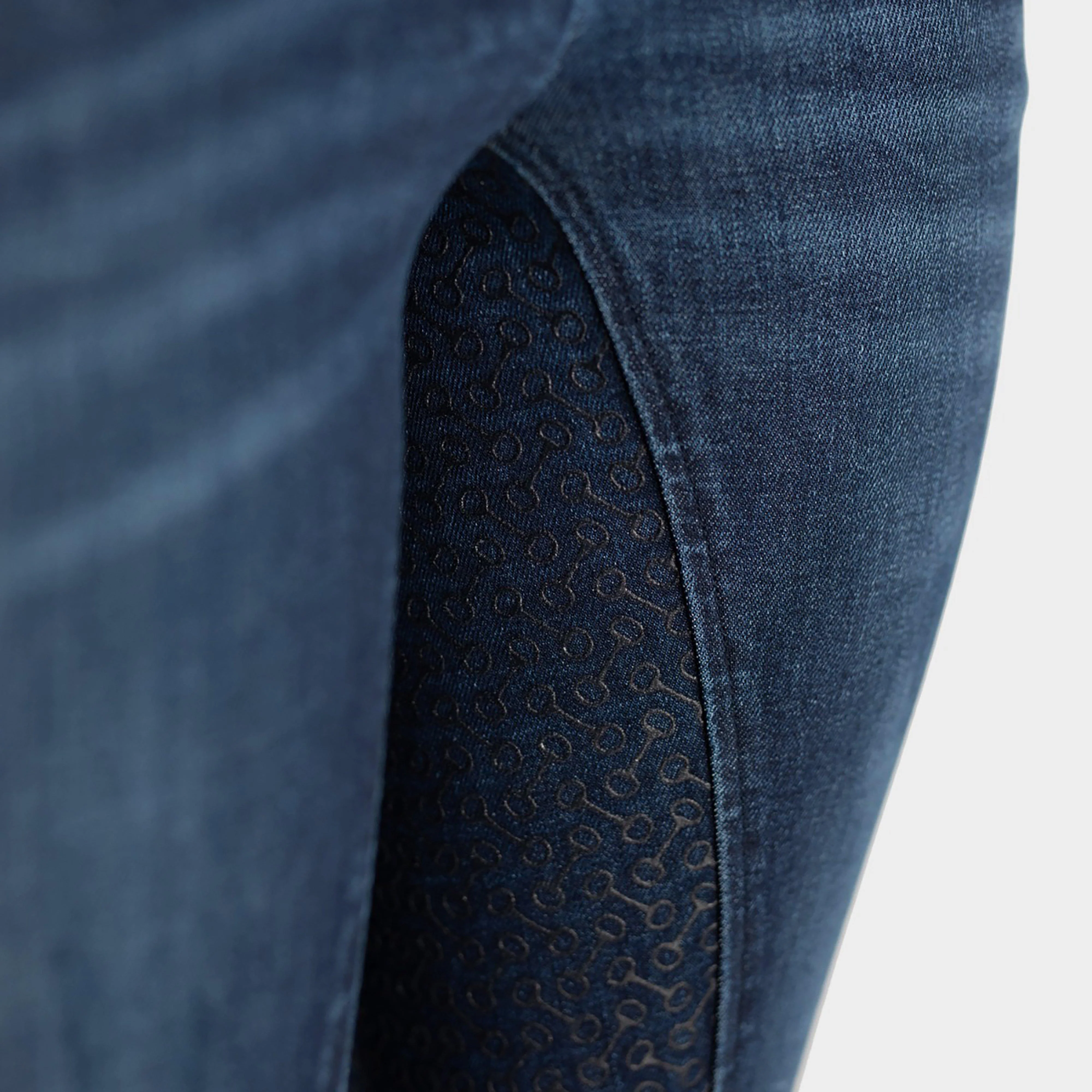Ladies Kaia High Waisted Silicone Full Seat Breeches Denim - Image 4