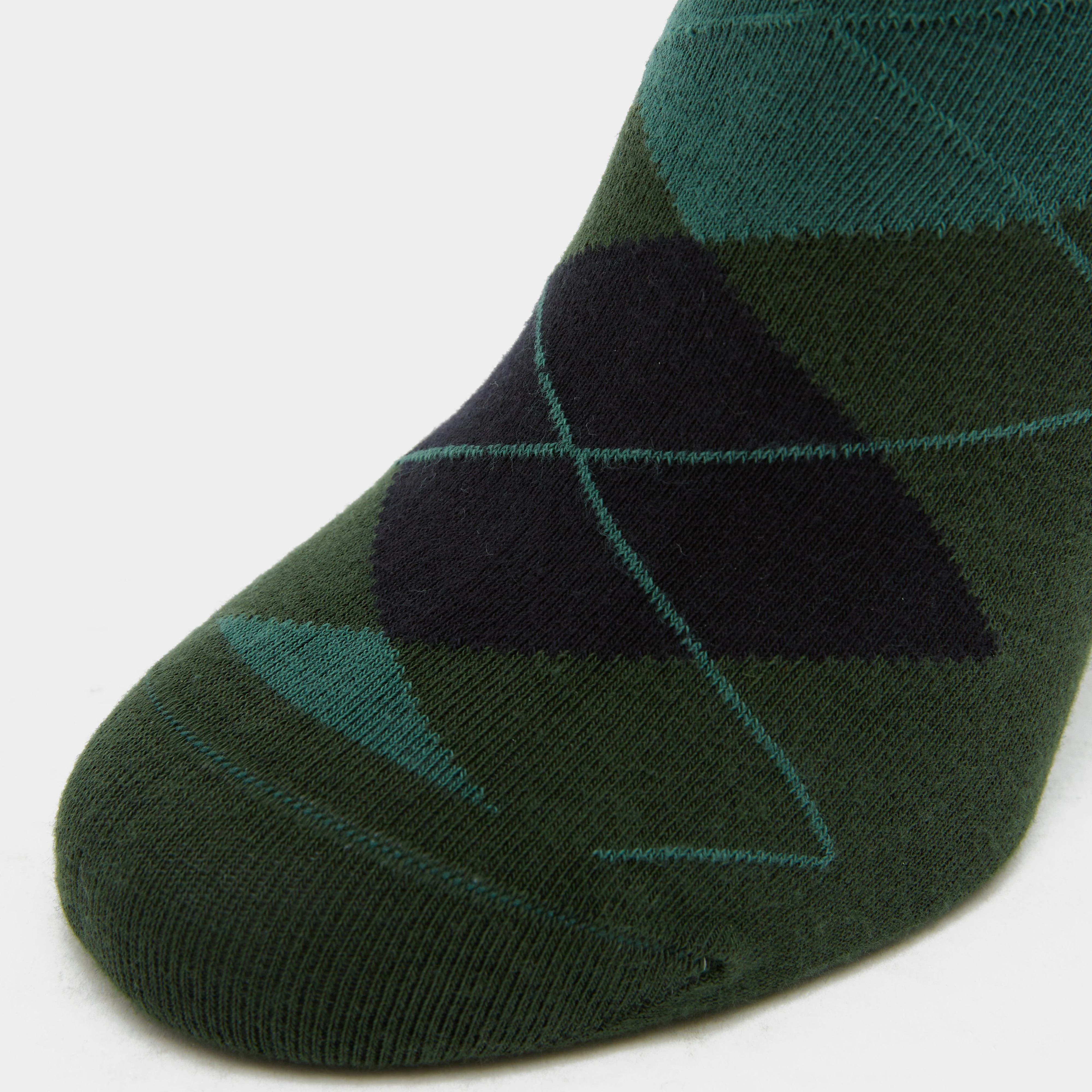 Womens Alana Check Riding Socks Mountain View Green/Dark Navy - Image 5