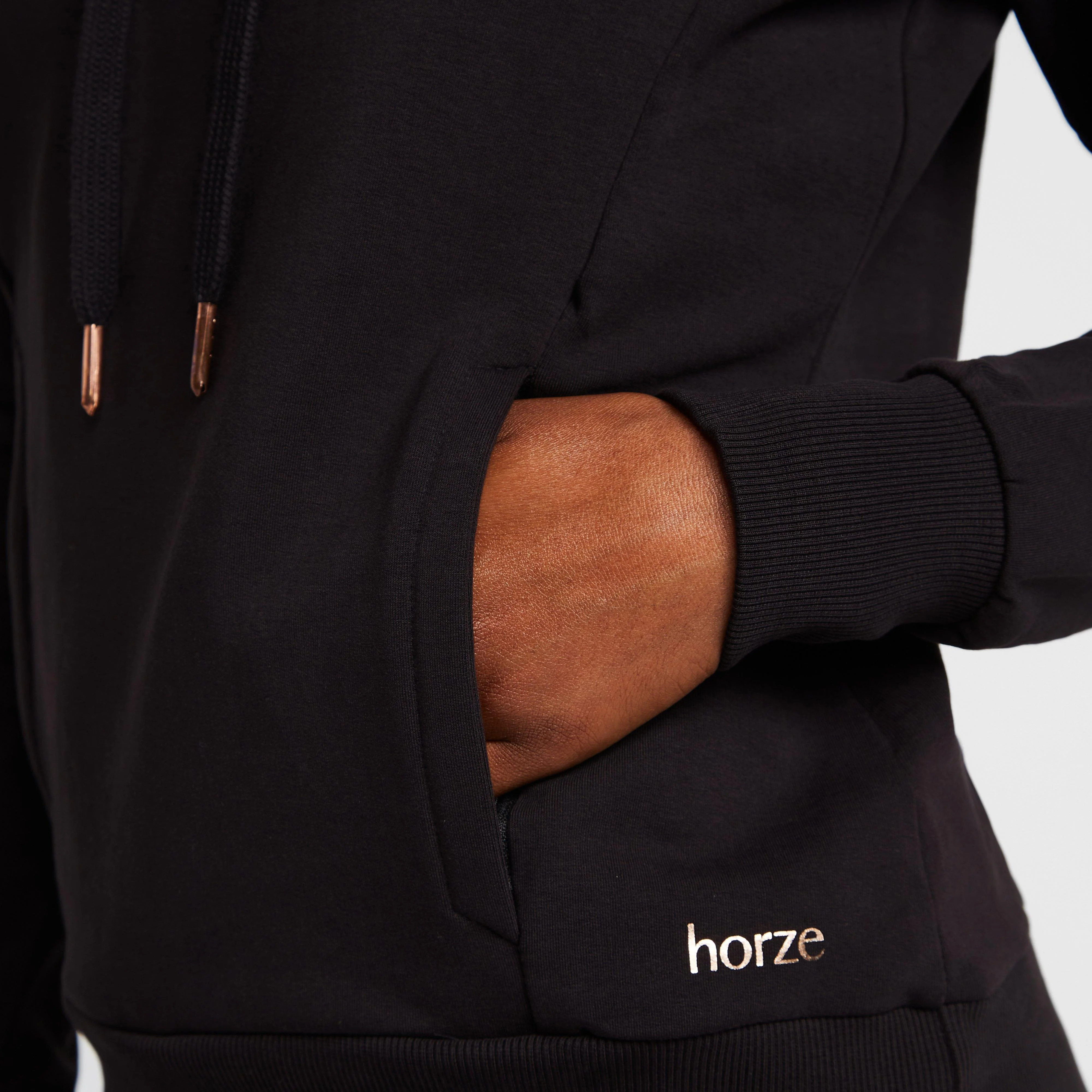 Womens Organic Remy Cotton Sweatshirt Black - Image 5