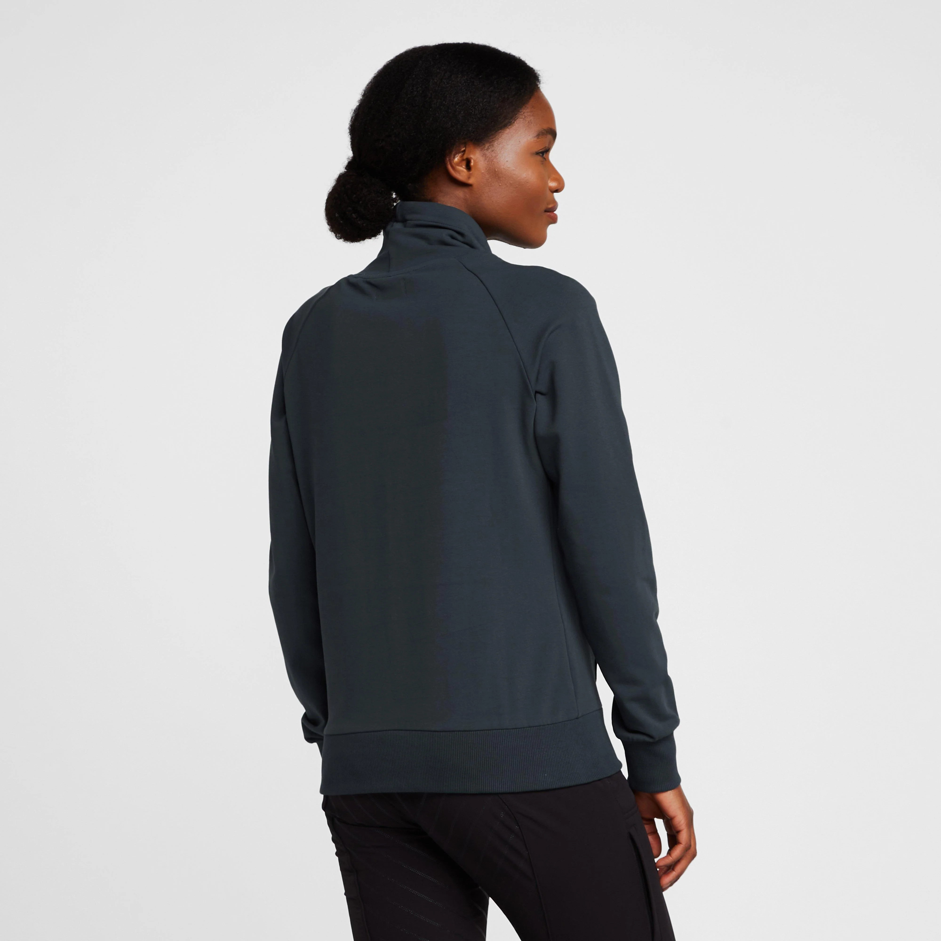 Womens Organic Remy Cotton Sweatshirt Obscure Night Blue - Image 2