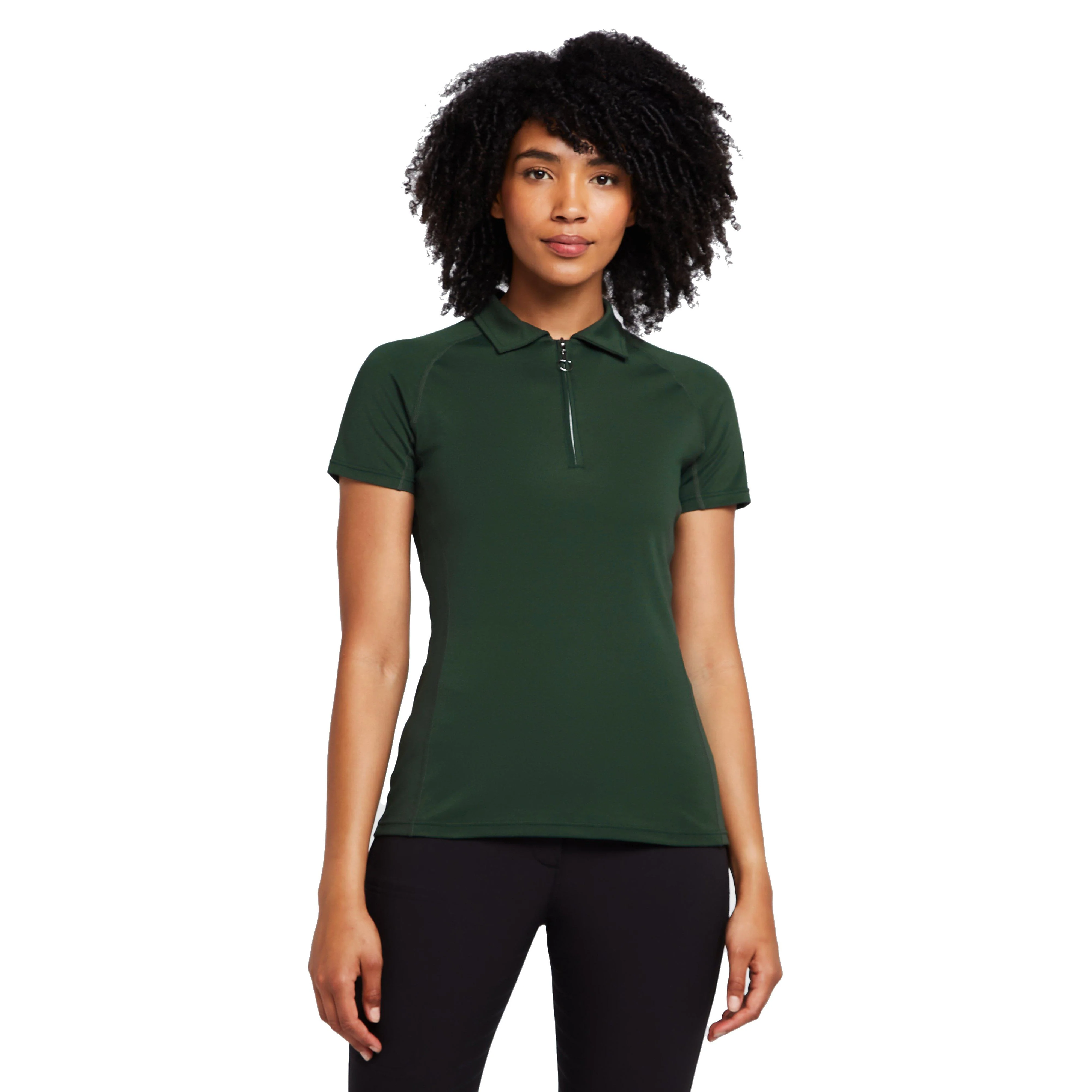 Womens Tiana Pique Short Sleeve Polo Shirt Mountain View Green - Image 7