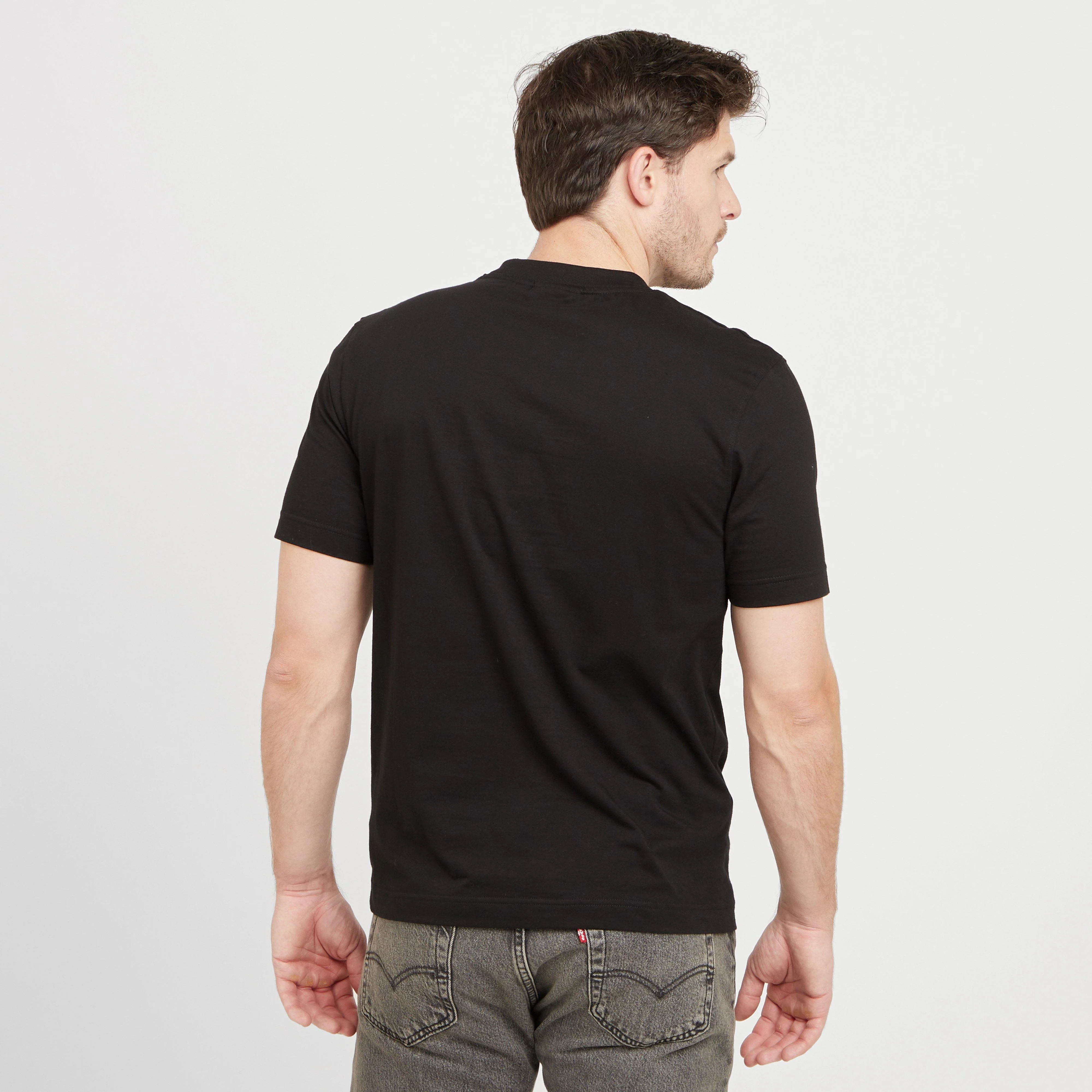 Green Label Mens Barry Big Logo T-Shirt Black - Image 2