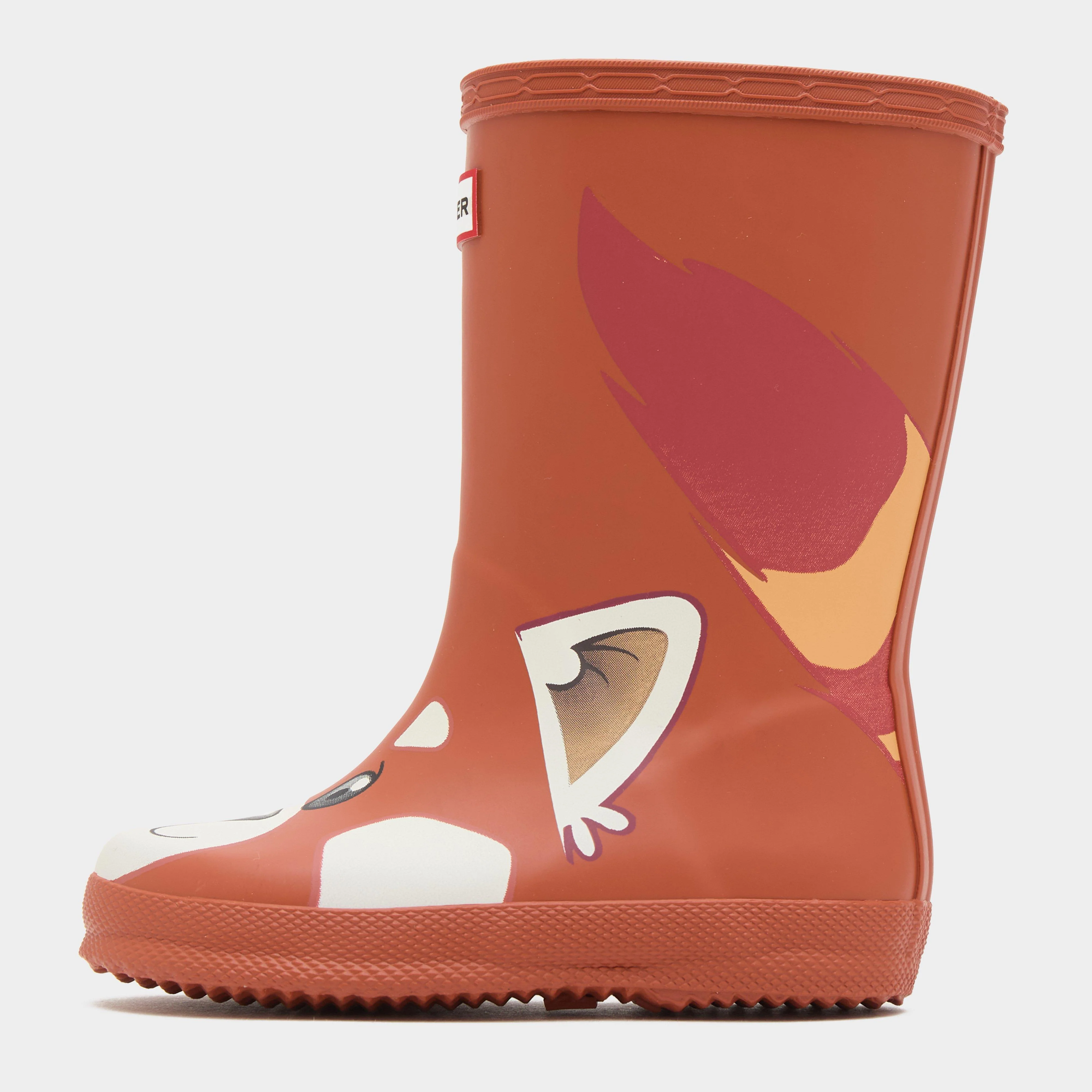 Kids First Classic Panda Wellington Boots Red Panda Face