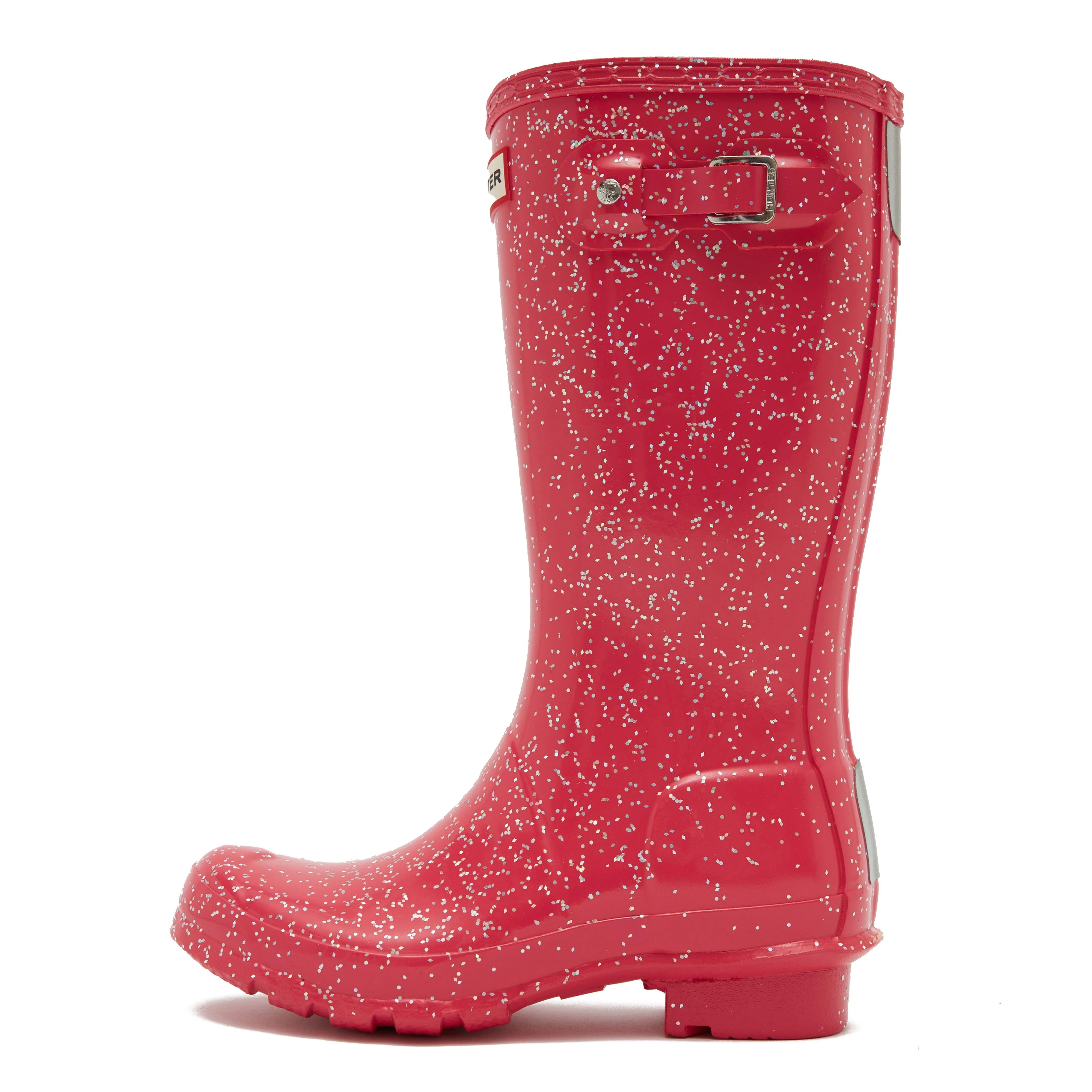 Kids Giant Glitter Wellington Boots Pink - Image 7