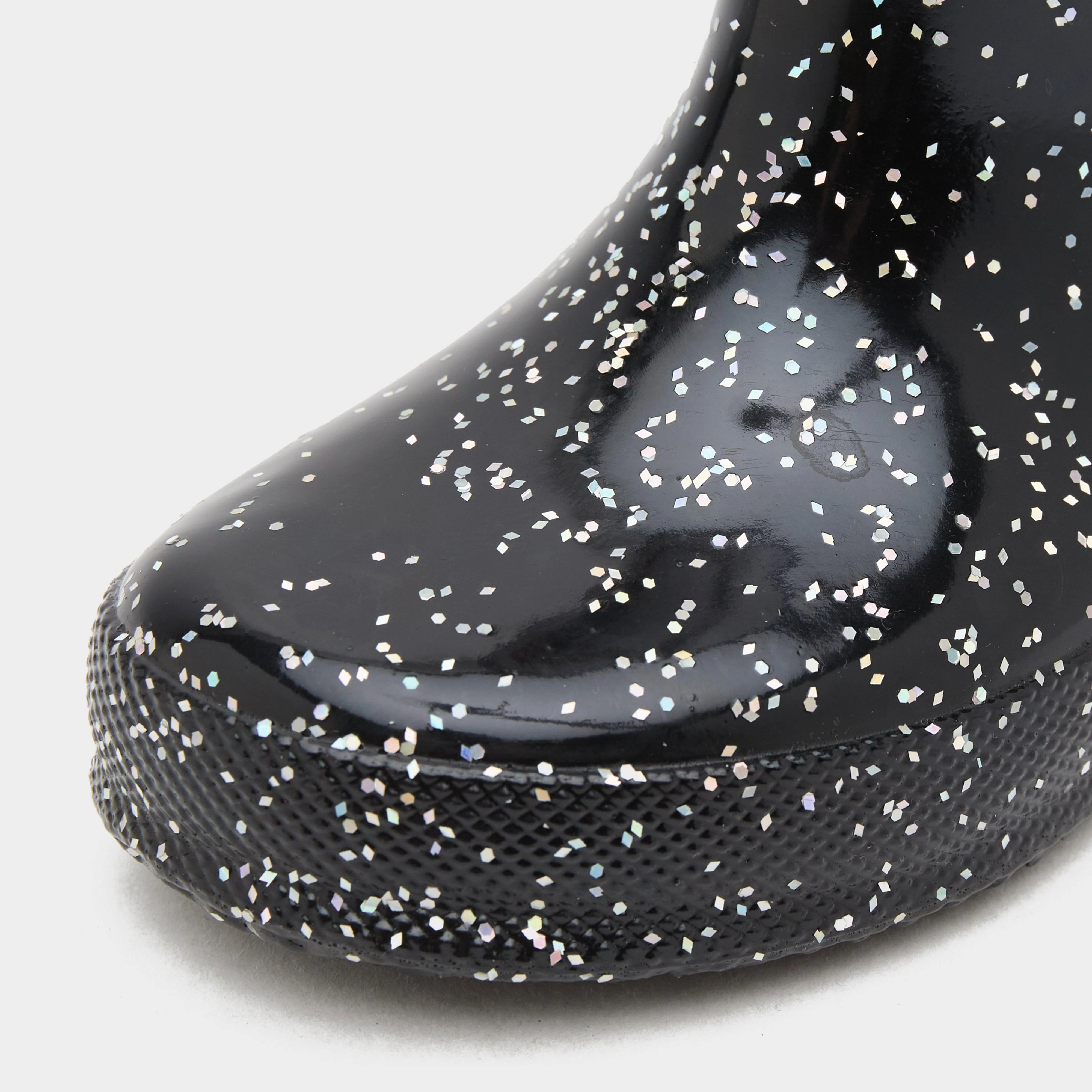 Kids Original First Giant Glitter Wellington Boots Black - Image 4