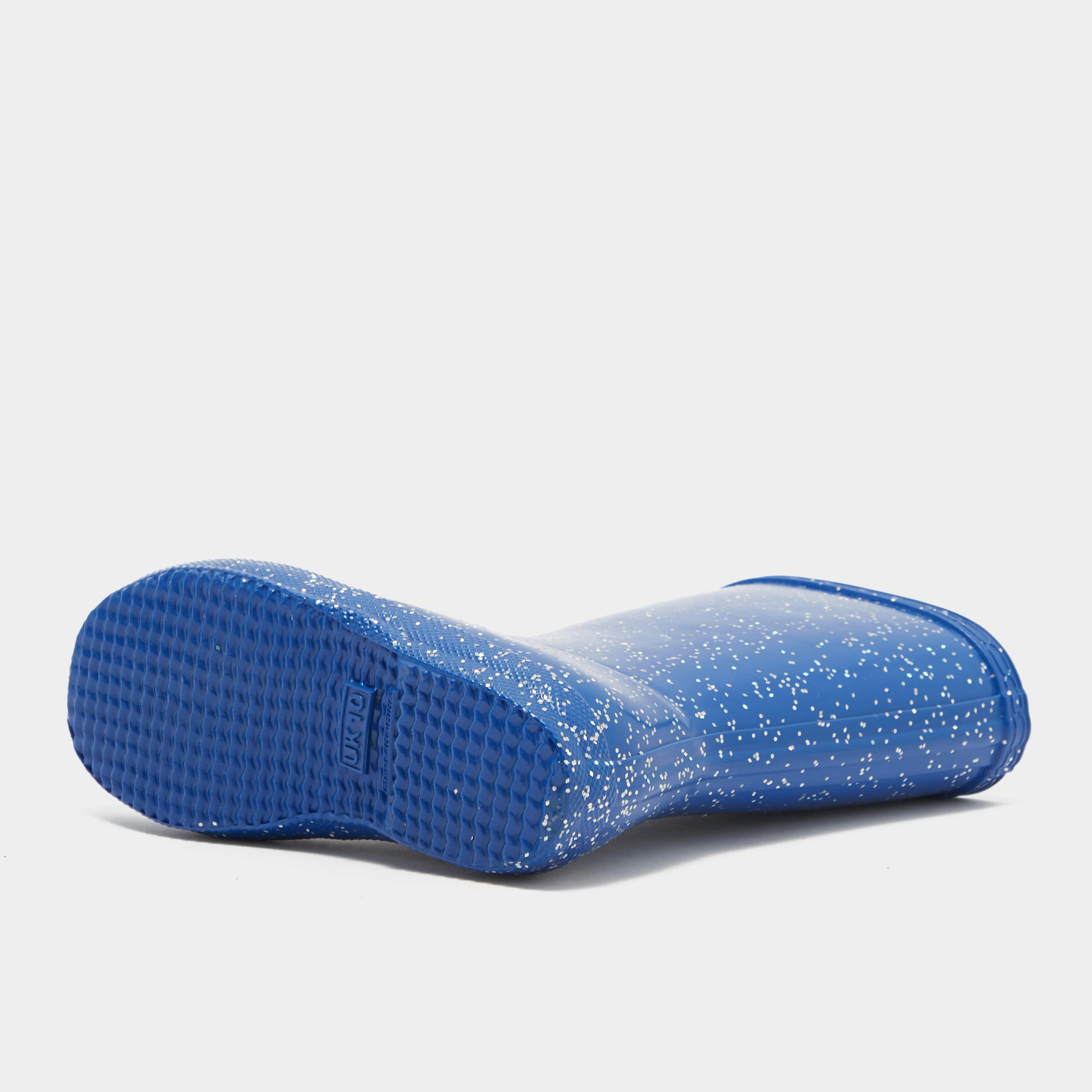 Kids Original First Giant Glitter Wellington Boots Blue - Image 3