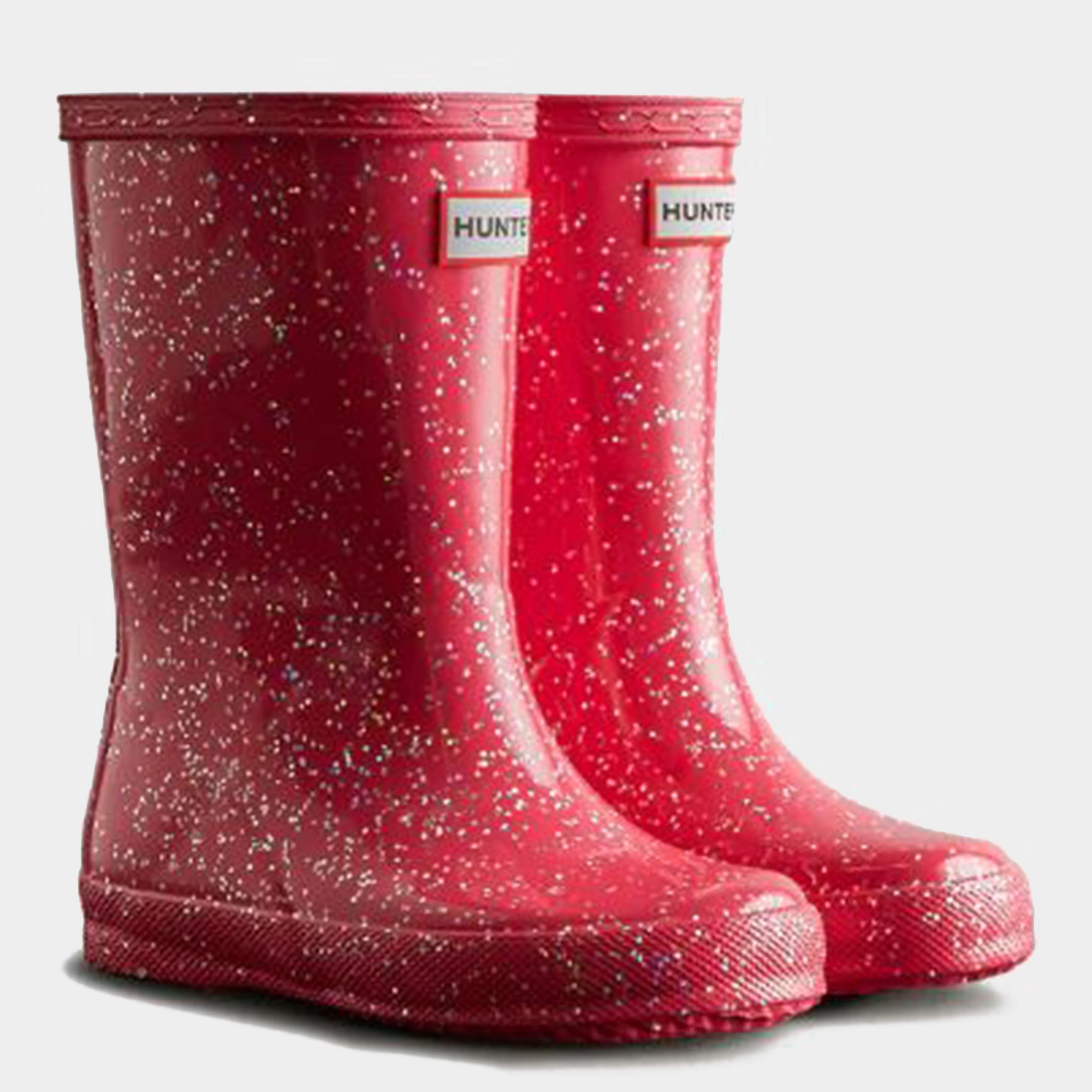 Kids Original First Giant Glitter Wellington Boots Red - Image 2