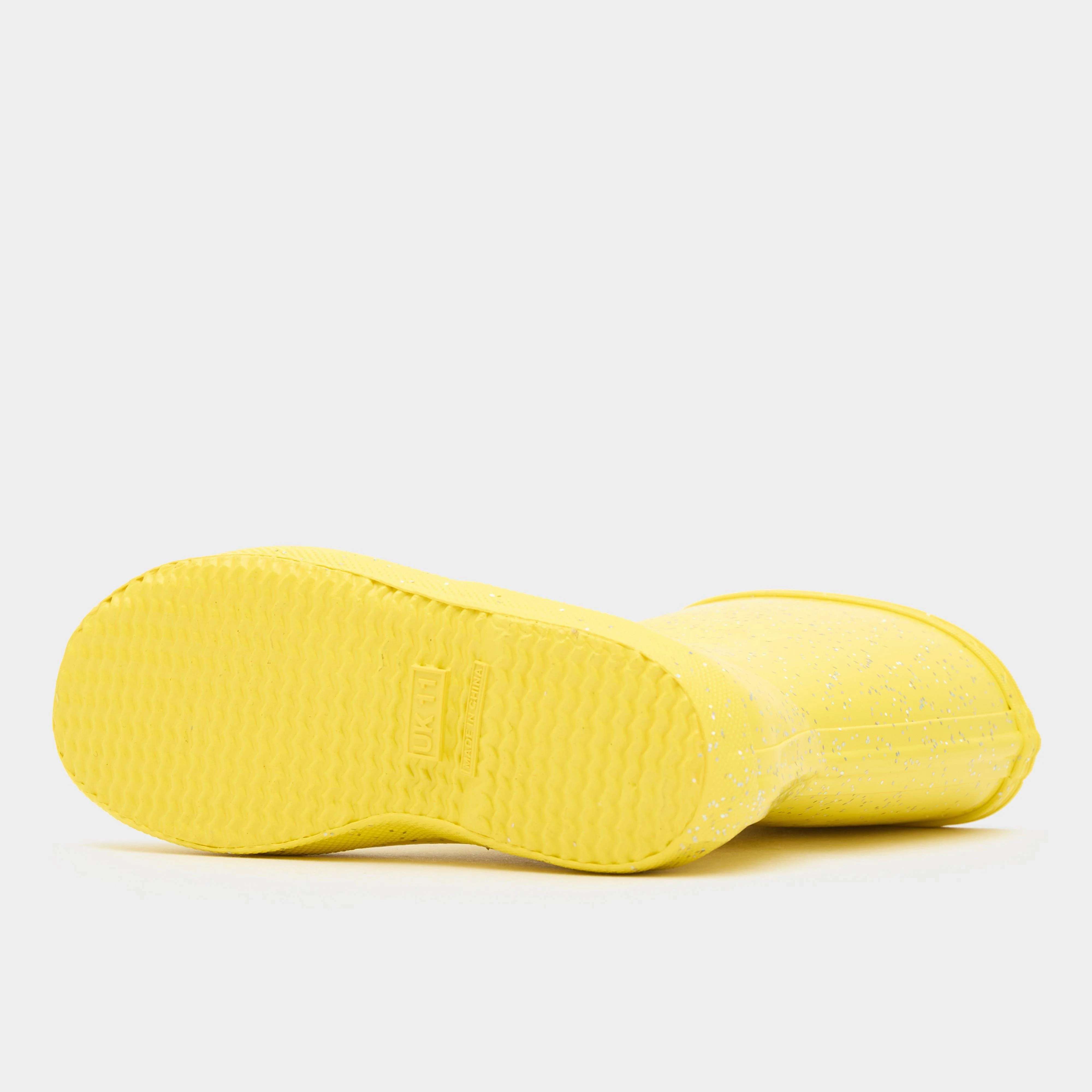 Kids Original First Giant Glitter Wellington Boots Yellow - Image 2