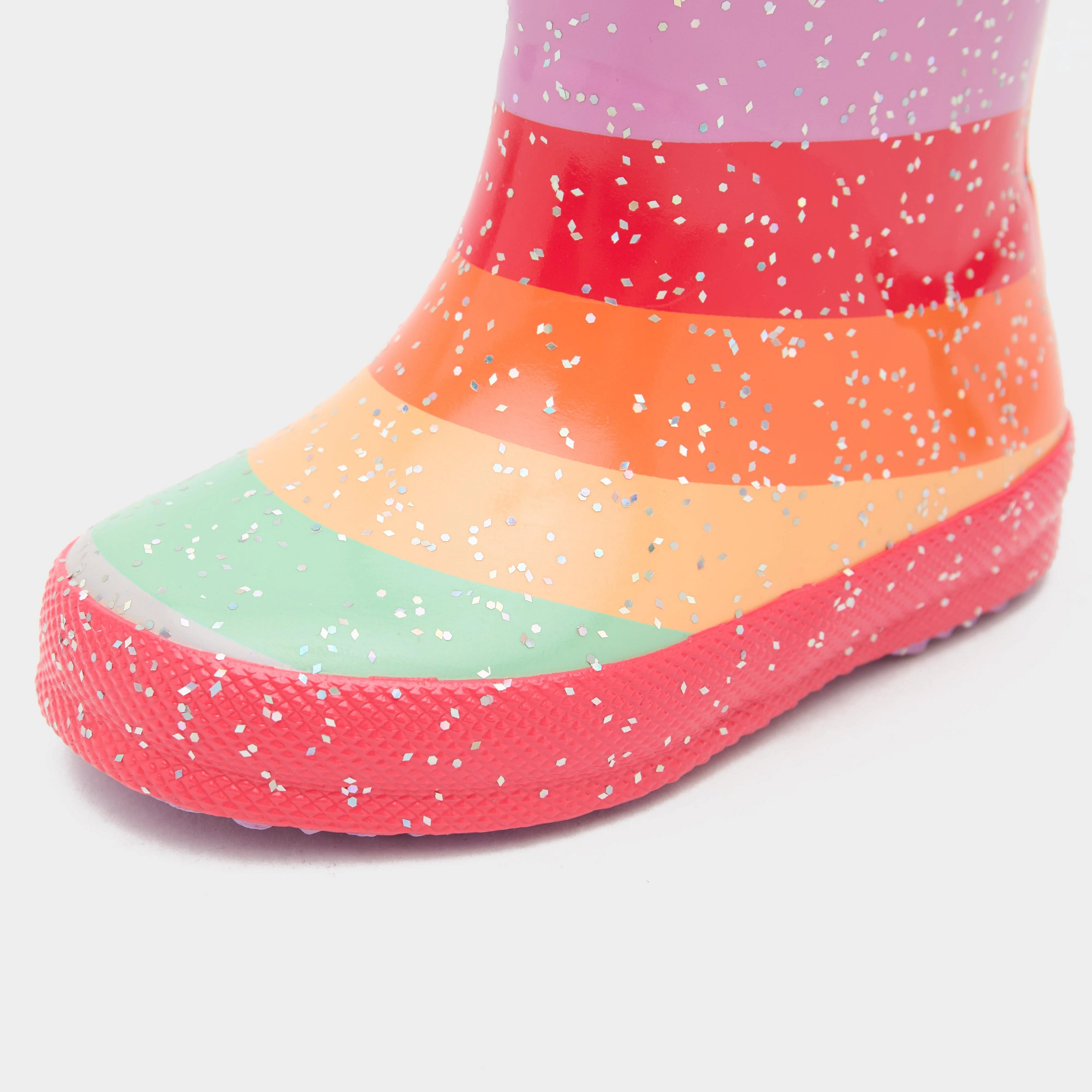 Kids Original First Glitter Wellington Boots Rainbow - Image 4