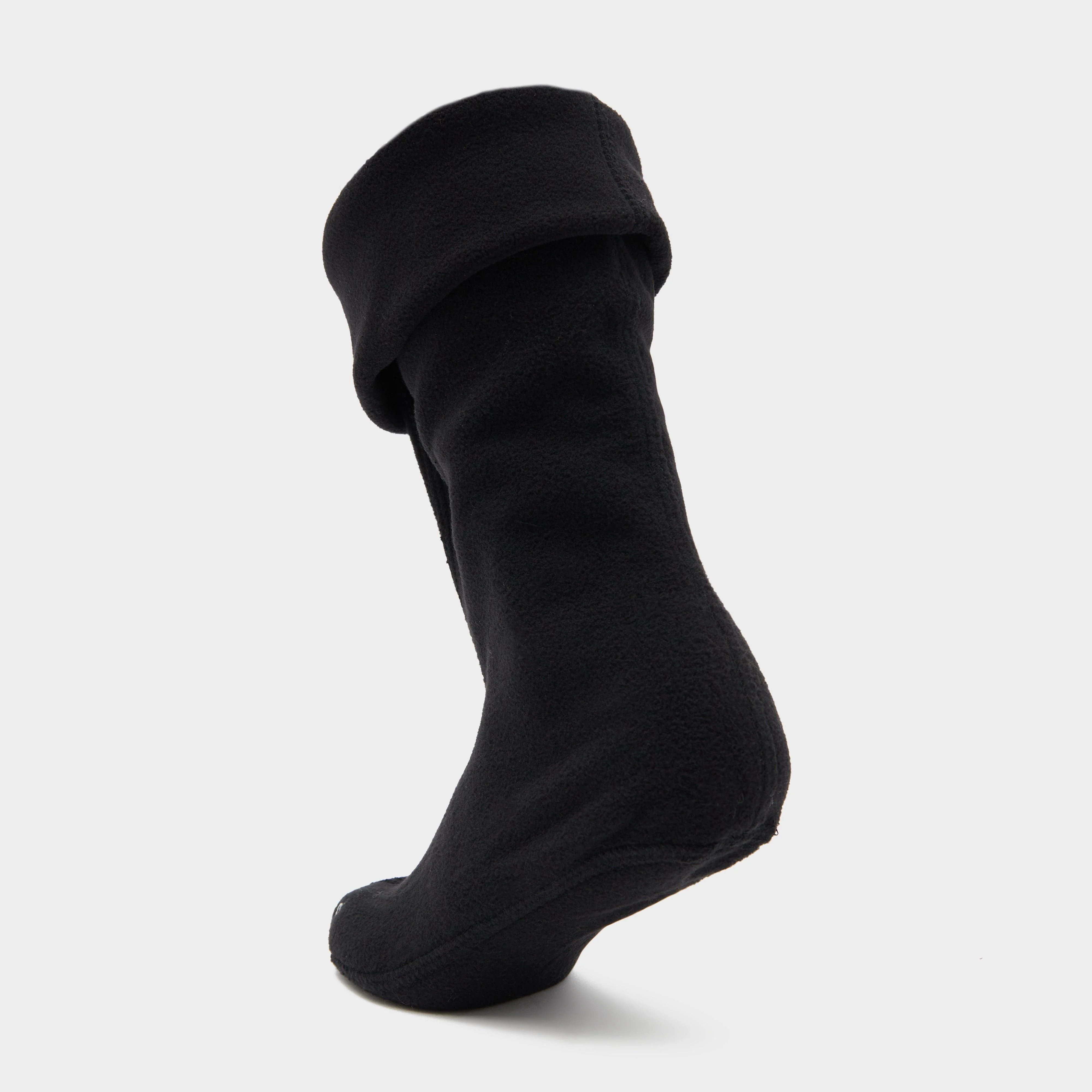 Kids Recycled Fleece Boot Socks Black - Image 2