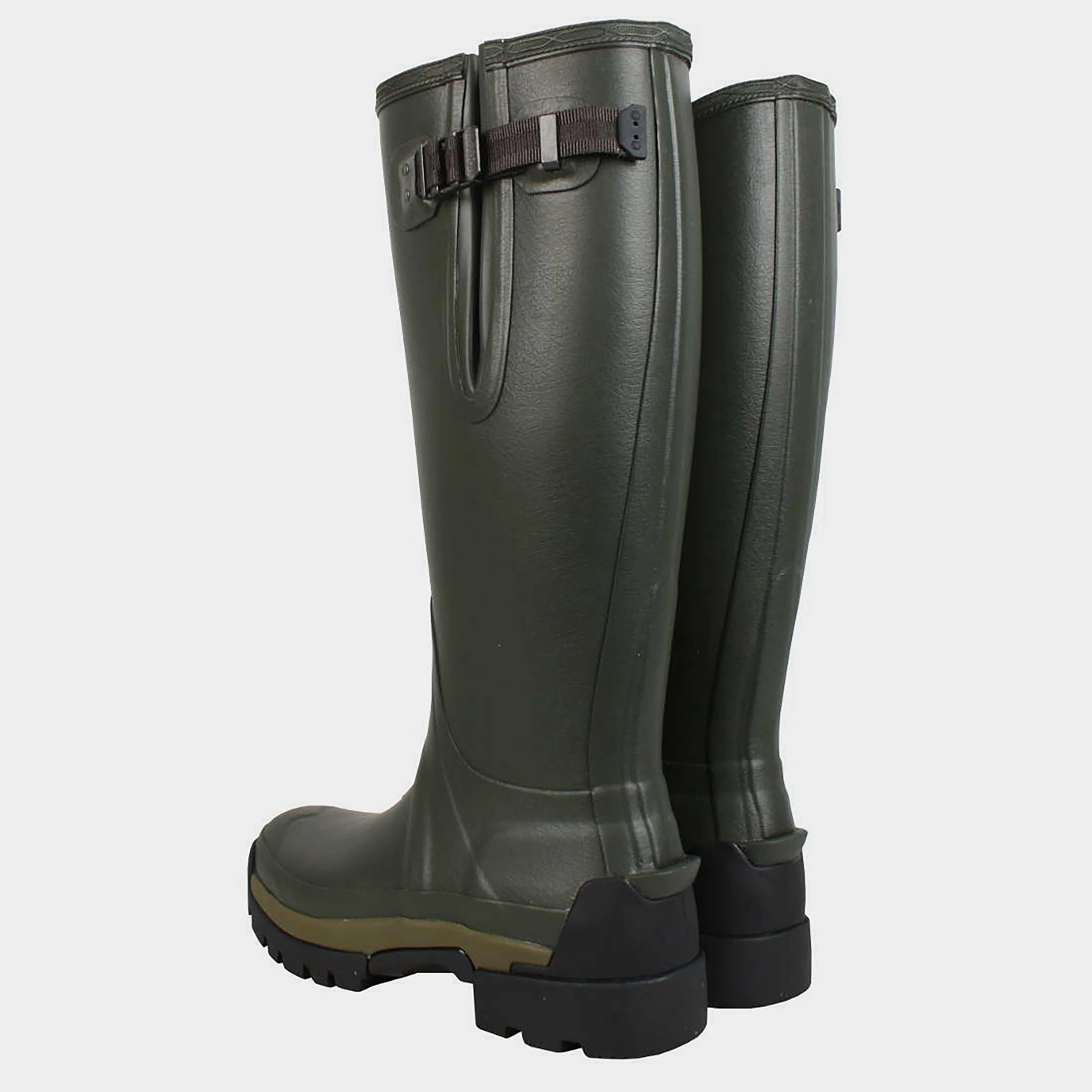 Ladies Balmoral II Side Adjustable Neoprene Wellington Boots Dark Olive - Image 2