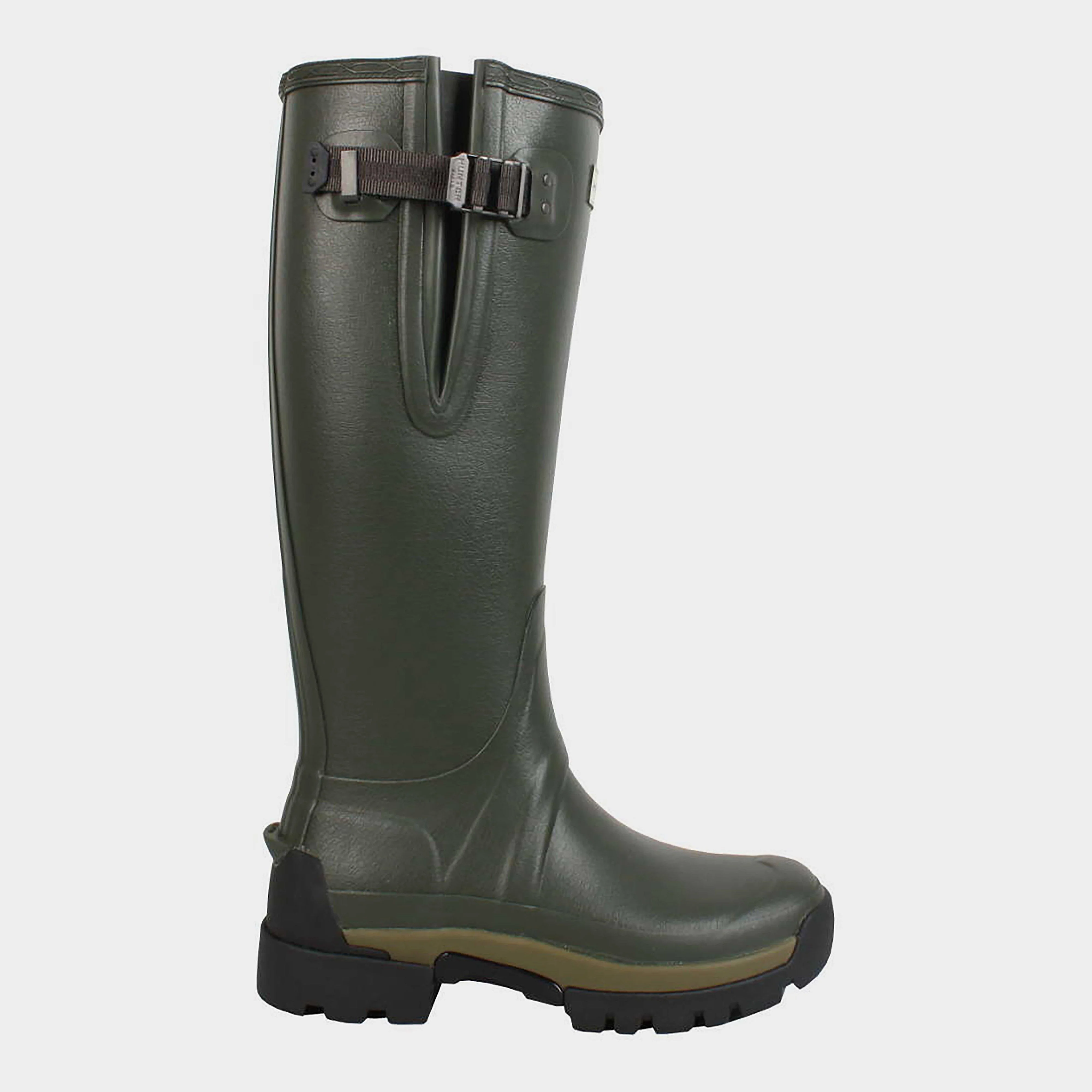 Ladies Balmoral II Side Adjustable Neoprene Wellington Boots Dark Olive - Image 4