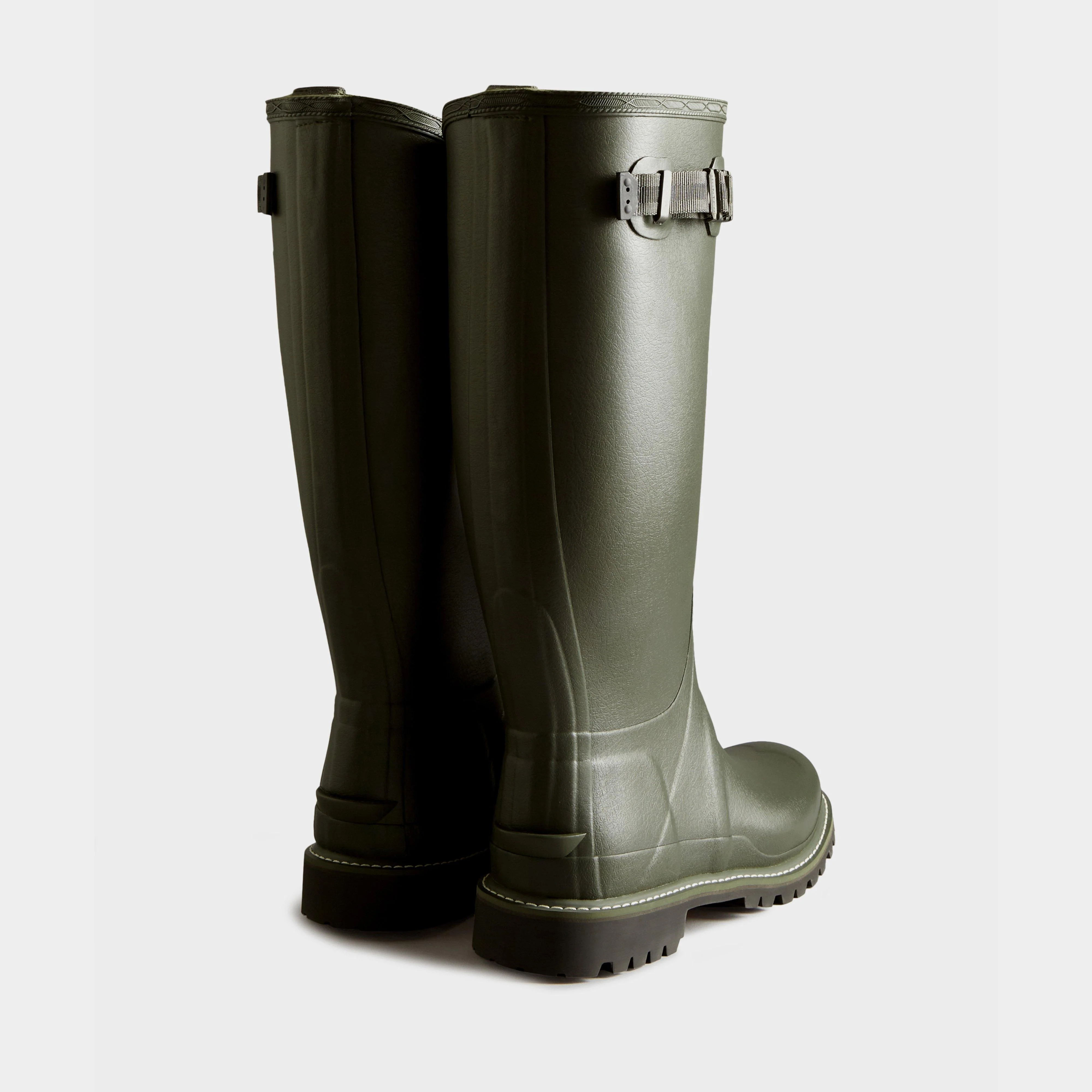Mens Balmoral Commando Tall Wellington Boots Olive - Image 4