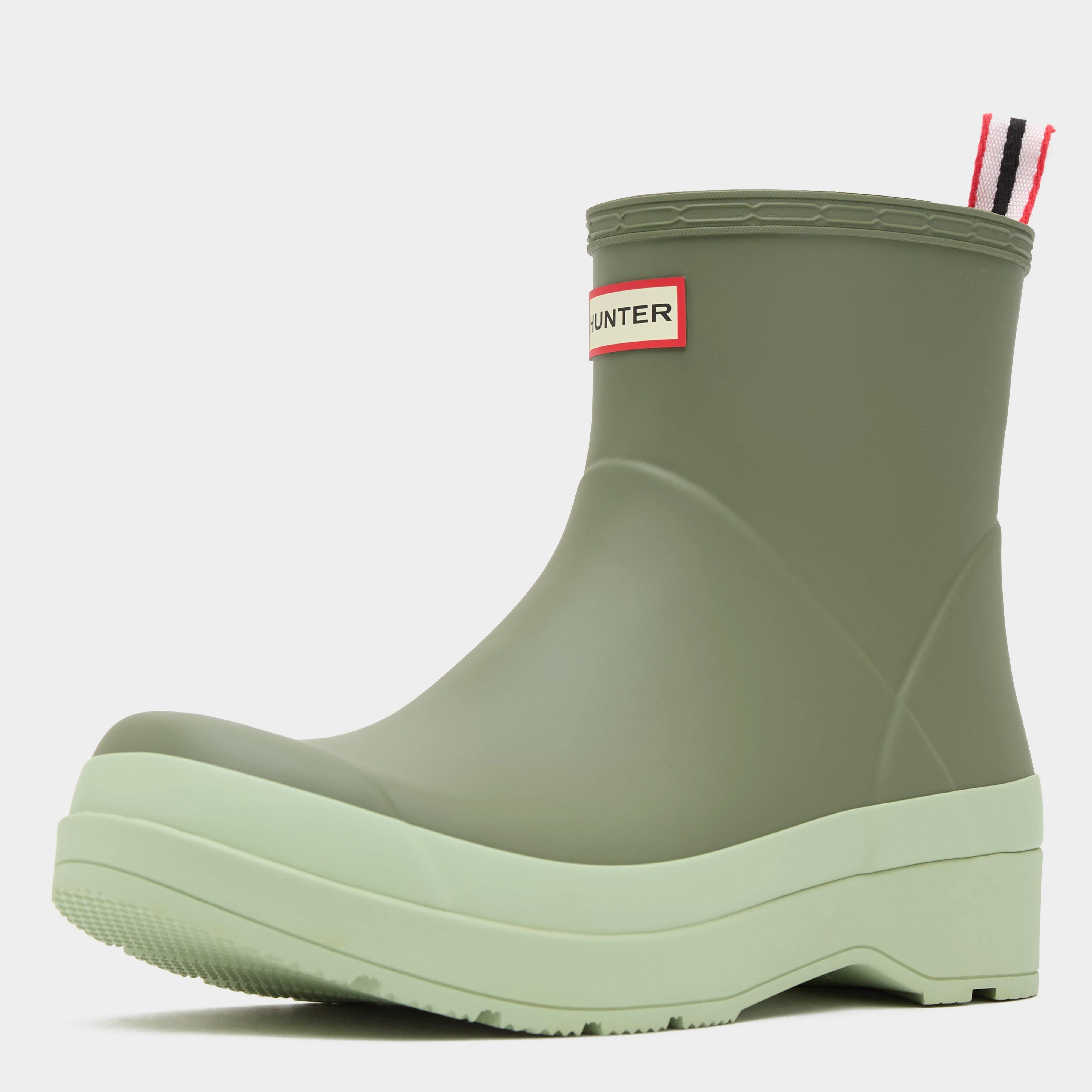 Mens Play Short Wellington Boots Green - Image 3