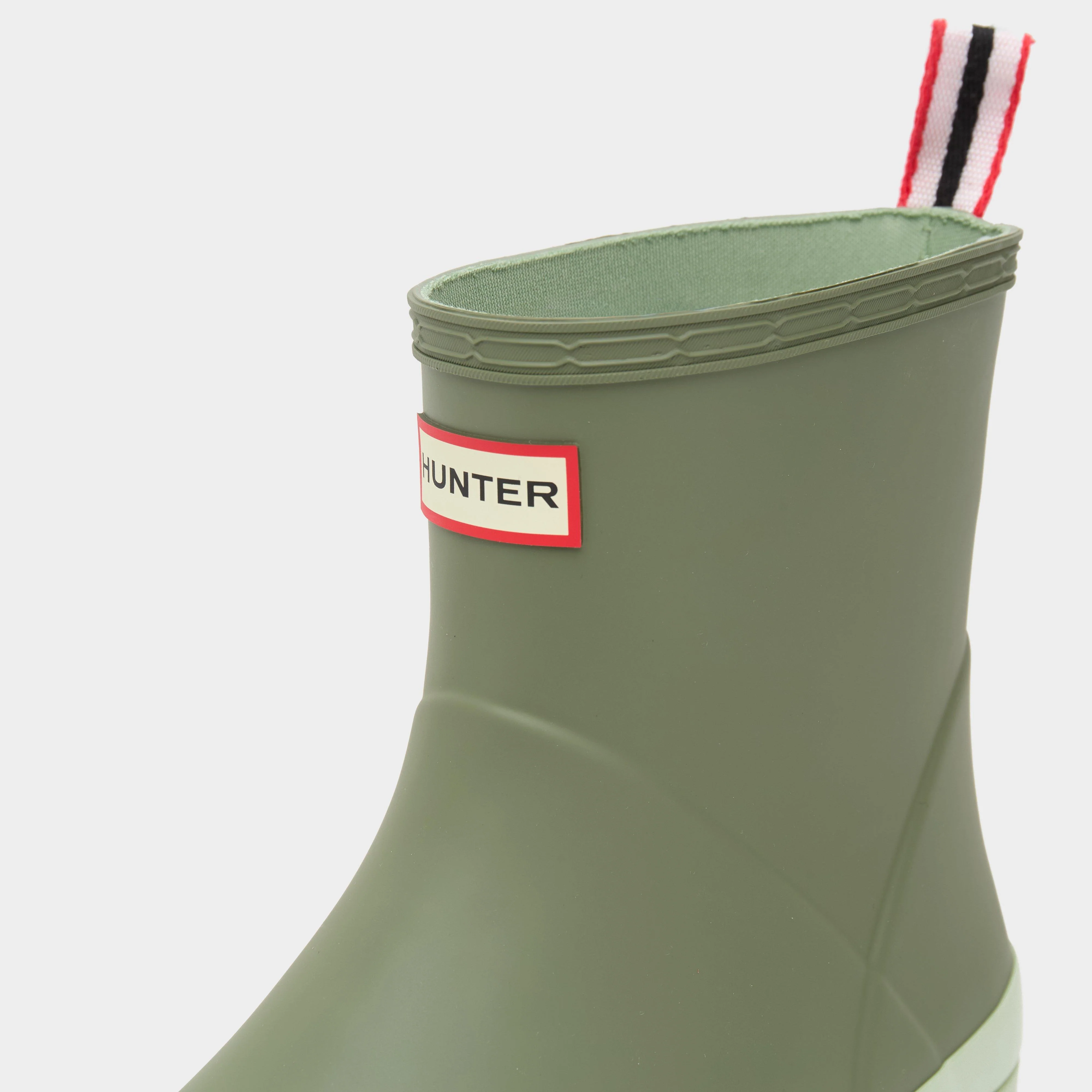 Mens Play Short Wellington Boots Green - Image 5