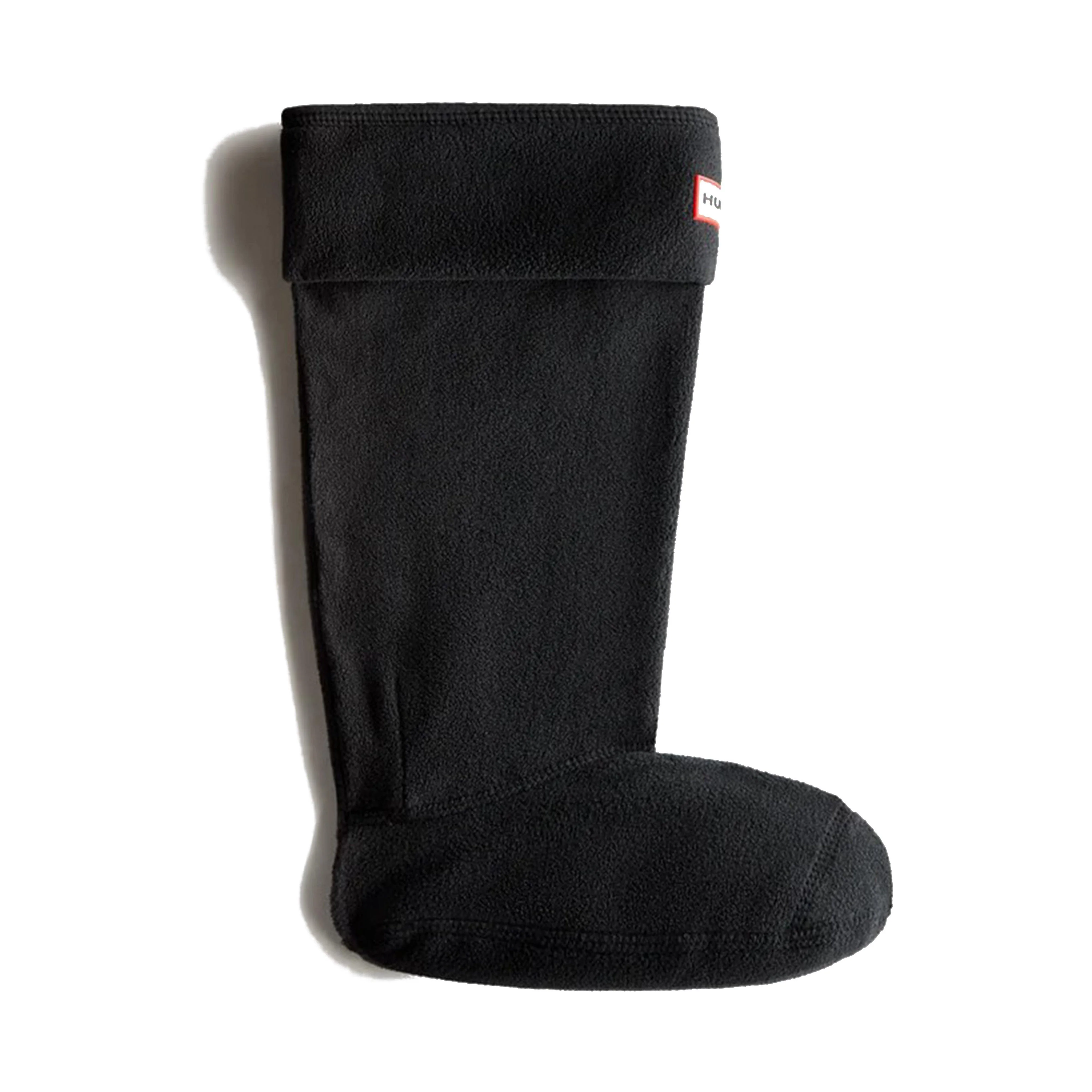 Recycled Fleece Tall Boot Socks Black - Image 2