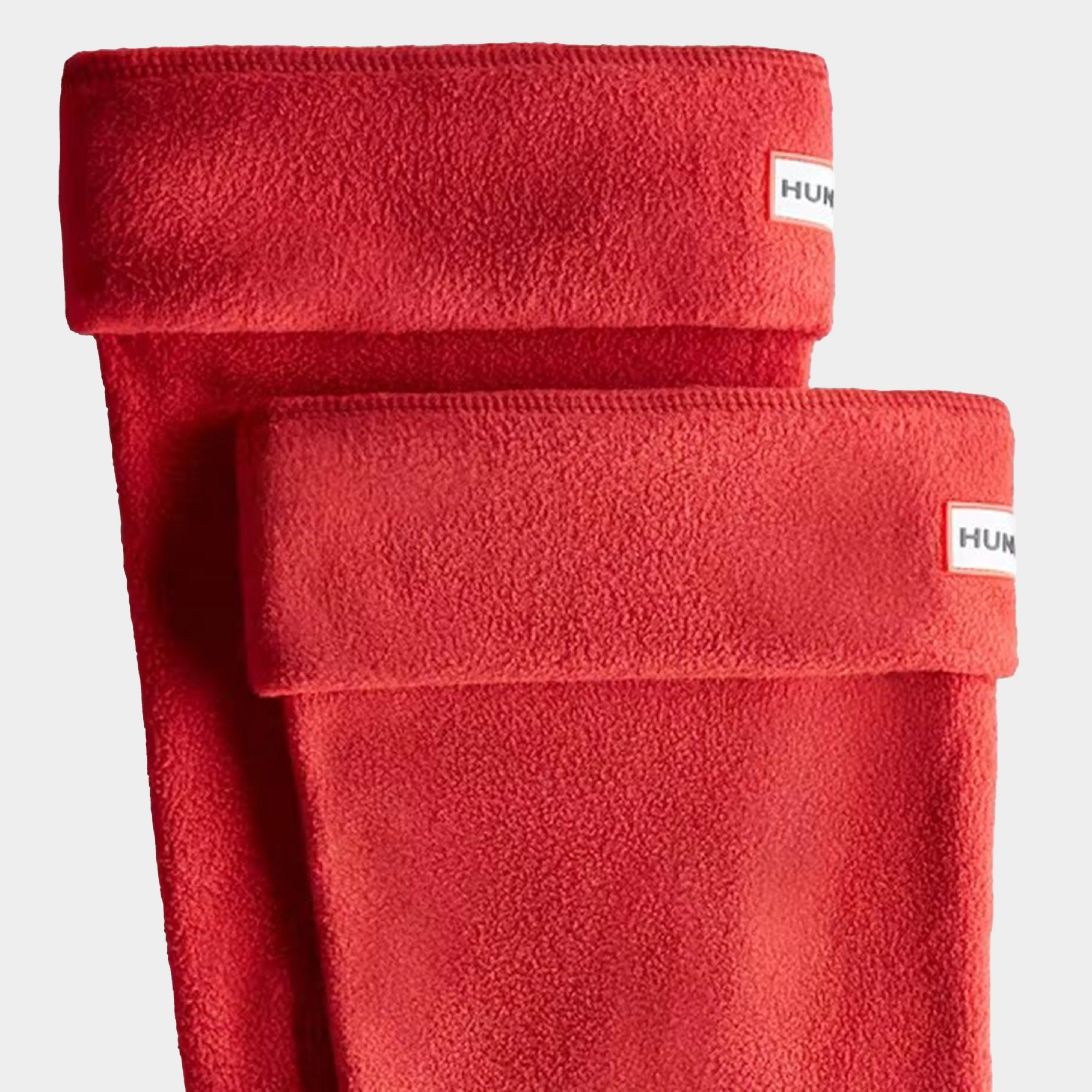 Recycled Fleece Tall Boot Socks Red - Image 3