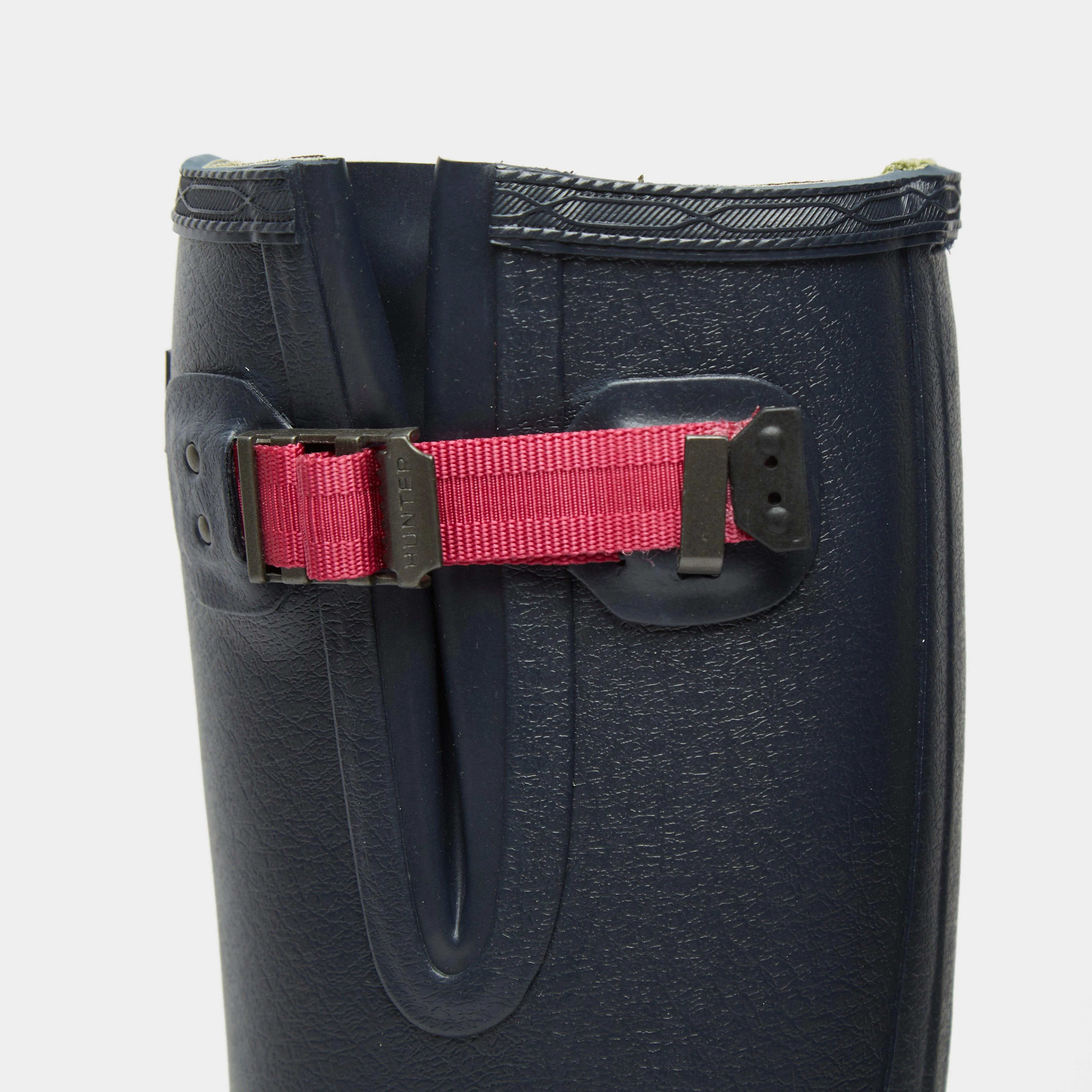 Womens Balmoral Neoprene Side Adjustable Wellington Boots Navy/Peppercorn - Image 4