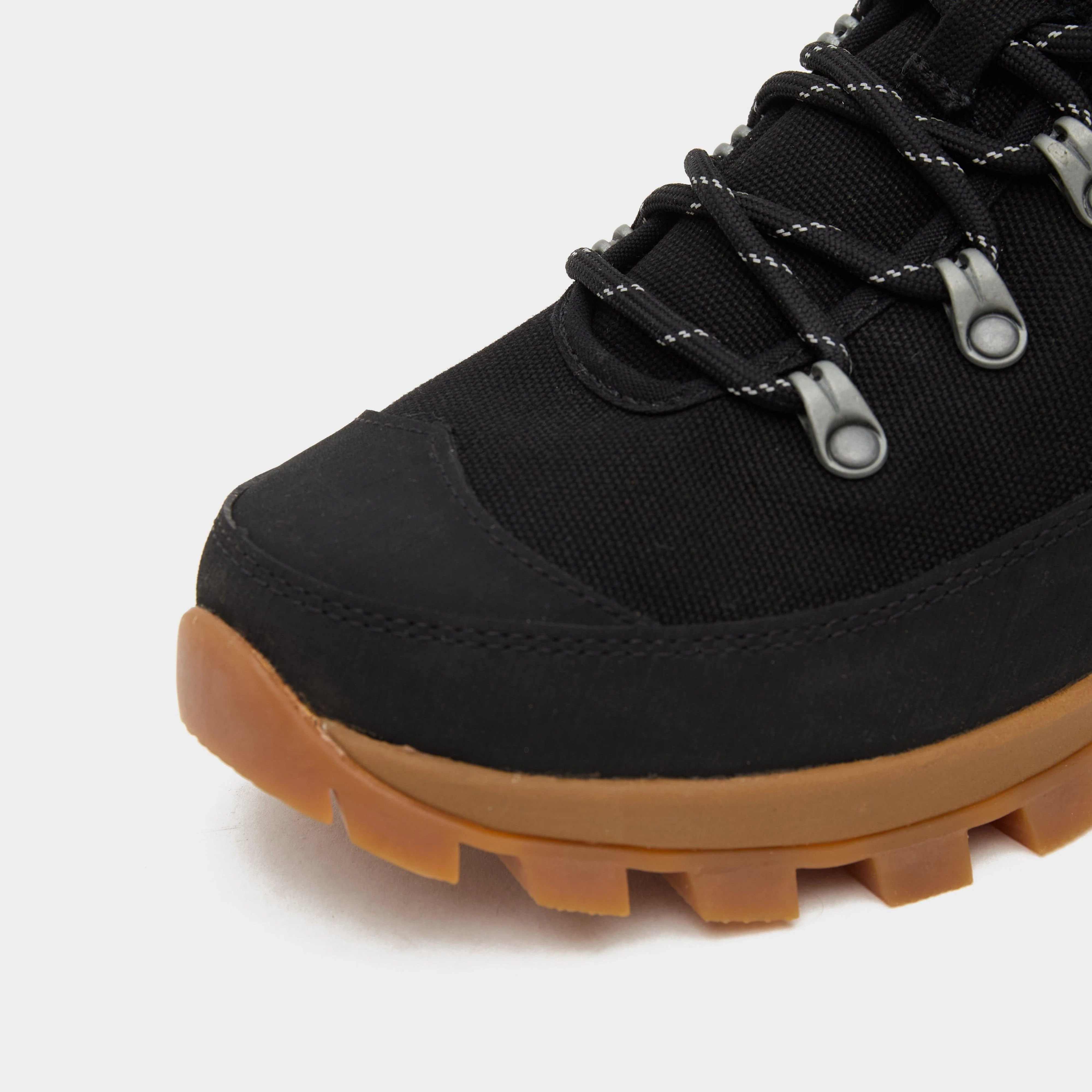 Womens Canvas Desert Commando Boots Black - Image 4