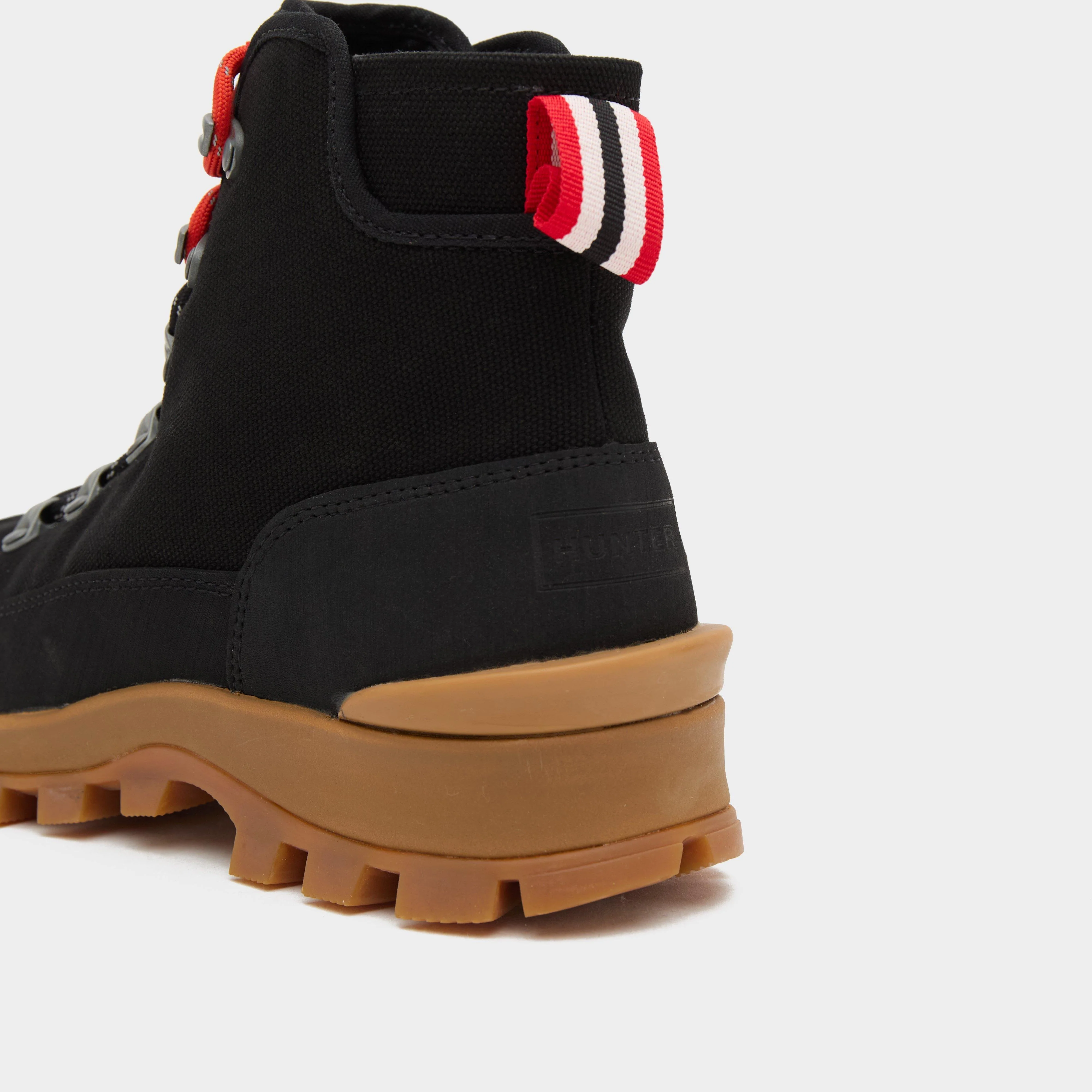 Womens Canvas Desert Commando Boots Black - Image 6