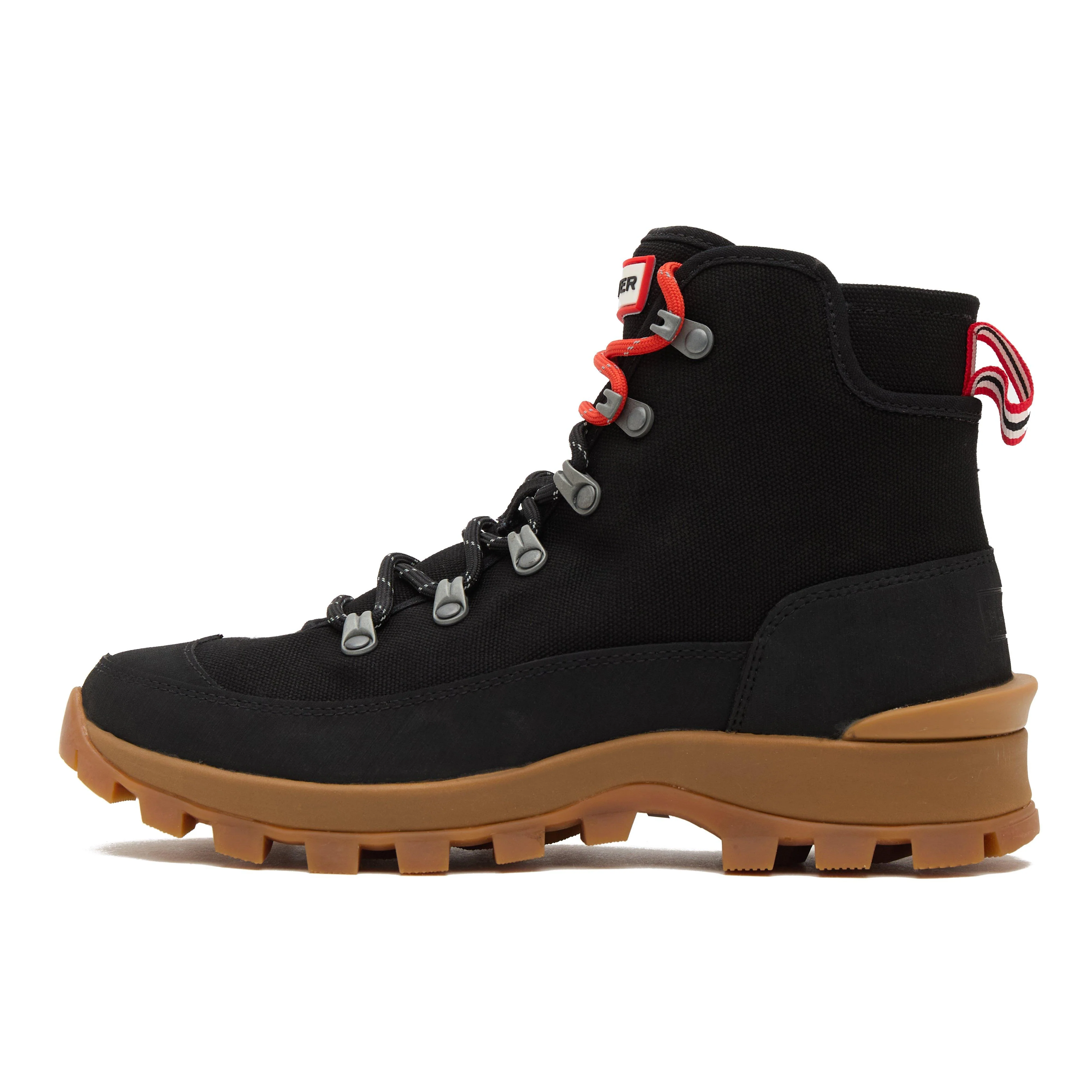 Womens Canvas Desert Commando Boots Black - Image 7