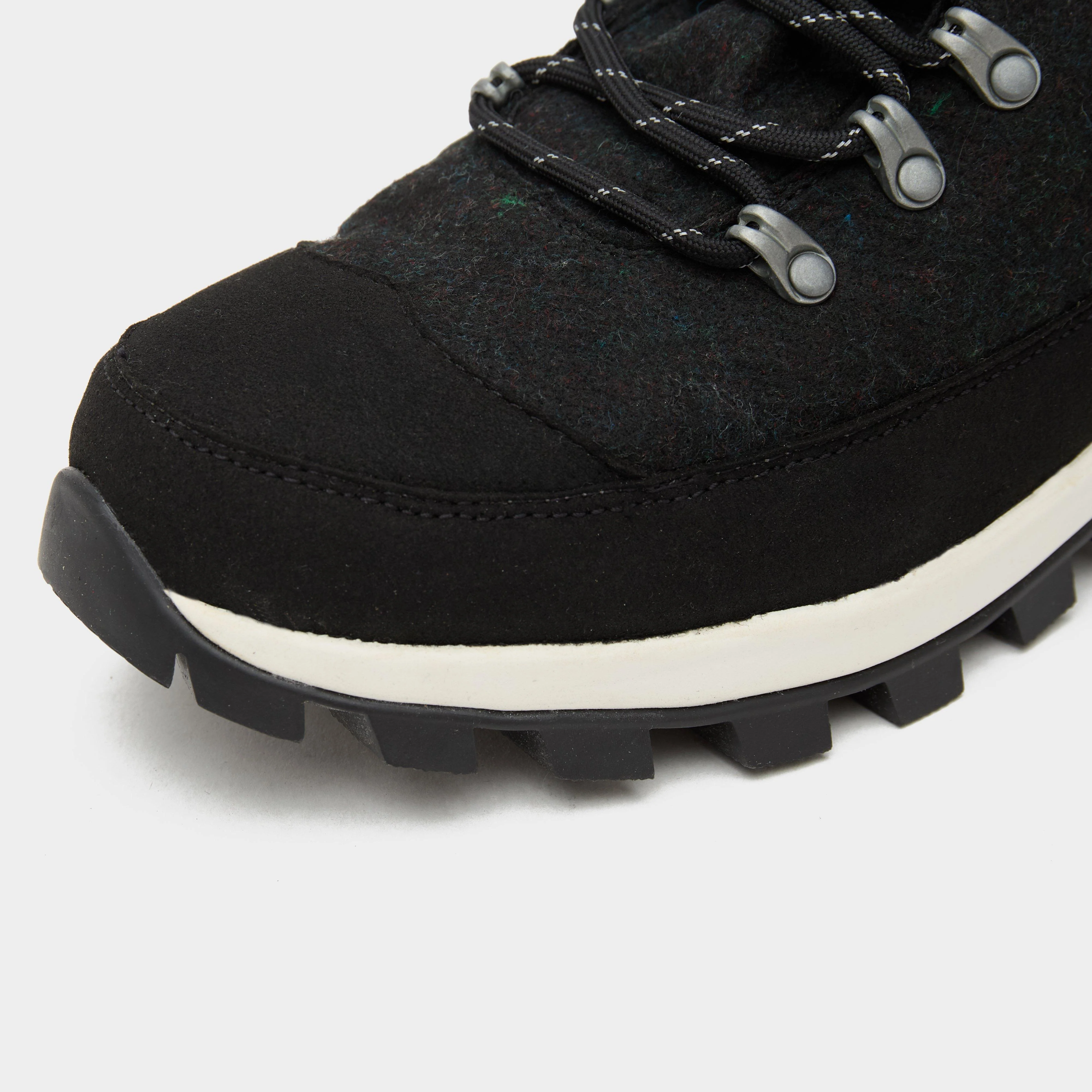 Womens Felt Commando Boots Black - Image 4