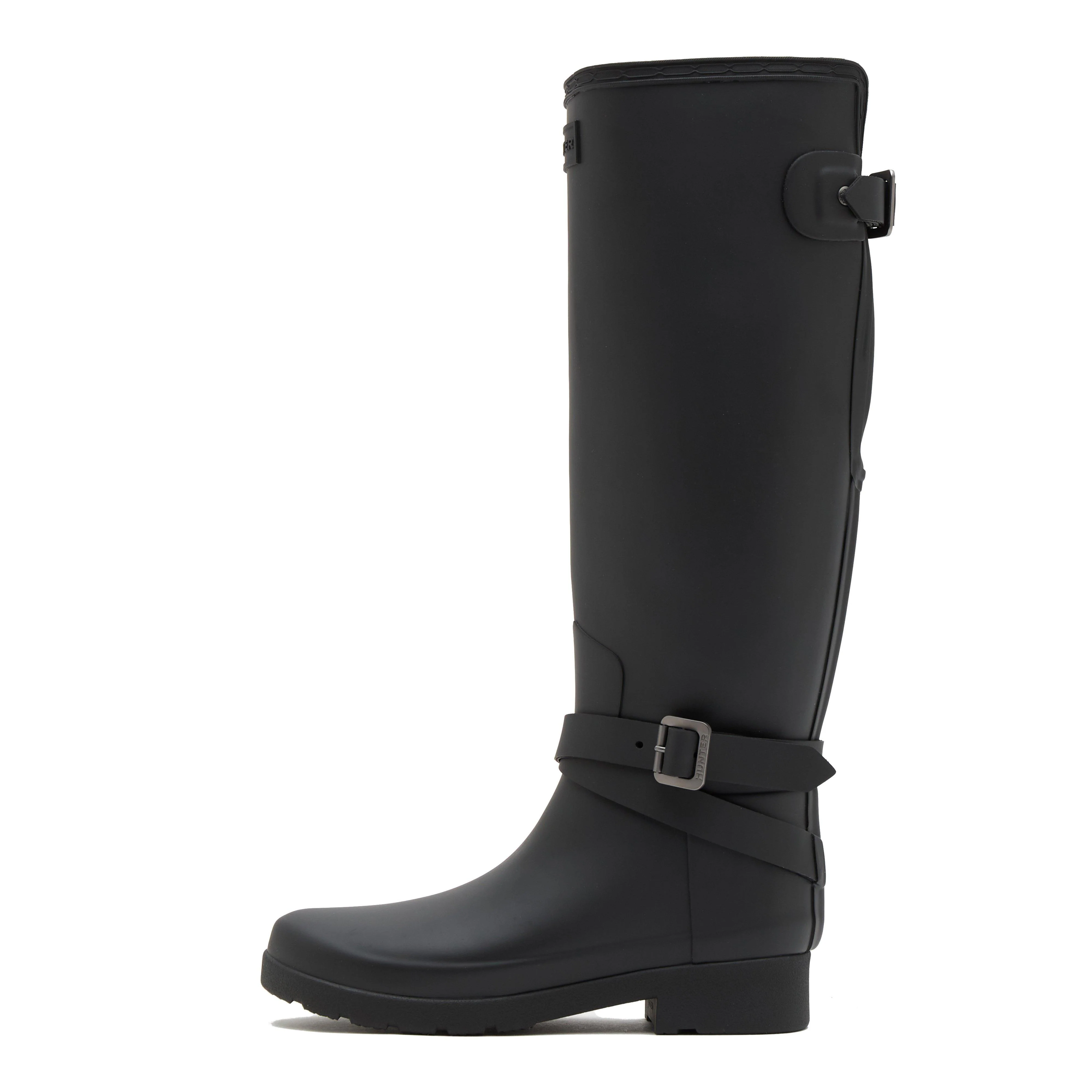 Womens Original Refined Adjustable Tall Wellington Boots Black - Image 7