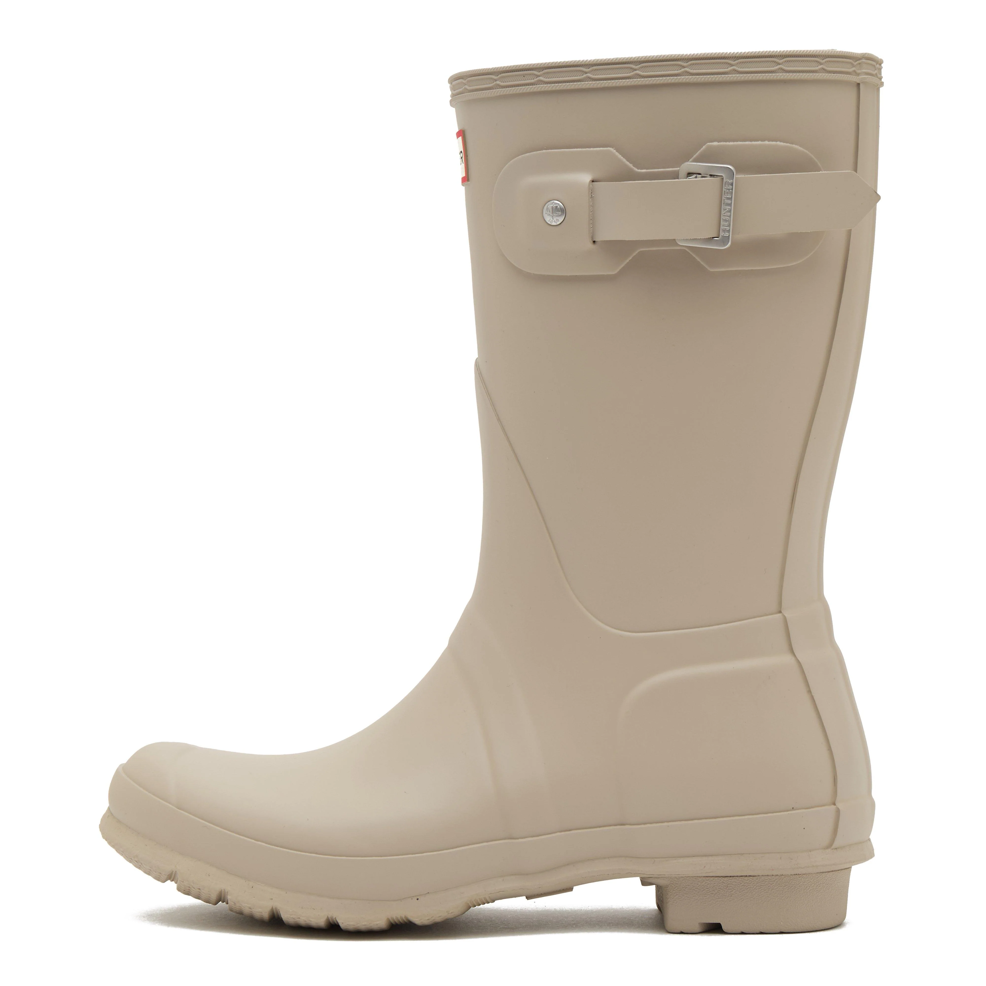 Womens Original Short Gloss Wellington Boots Skimming Stone - Image 7