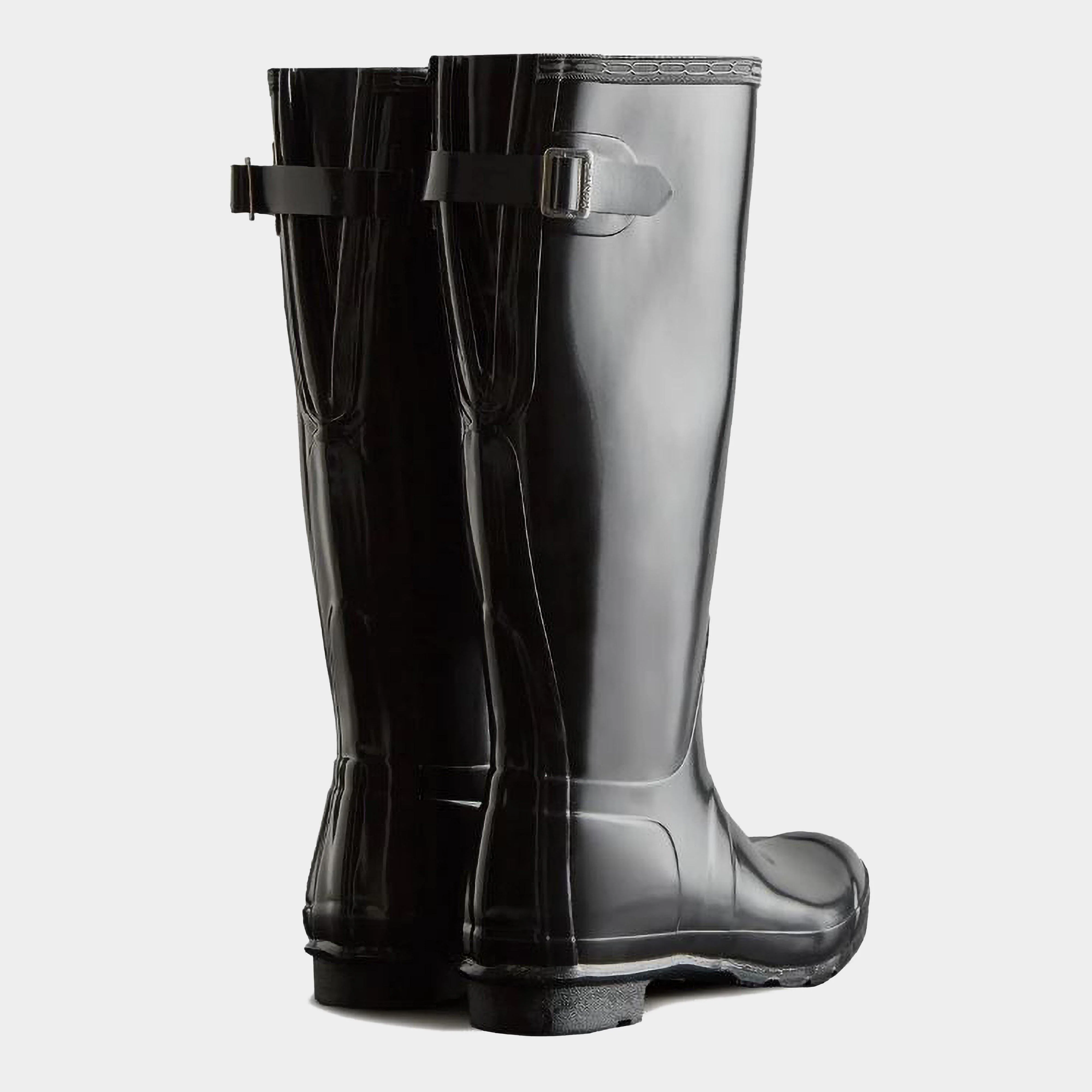 Womens Original Tall Back Adjustable Wellington Boots Black - Image 3
