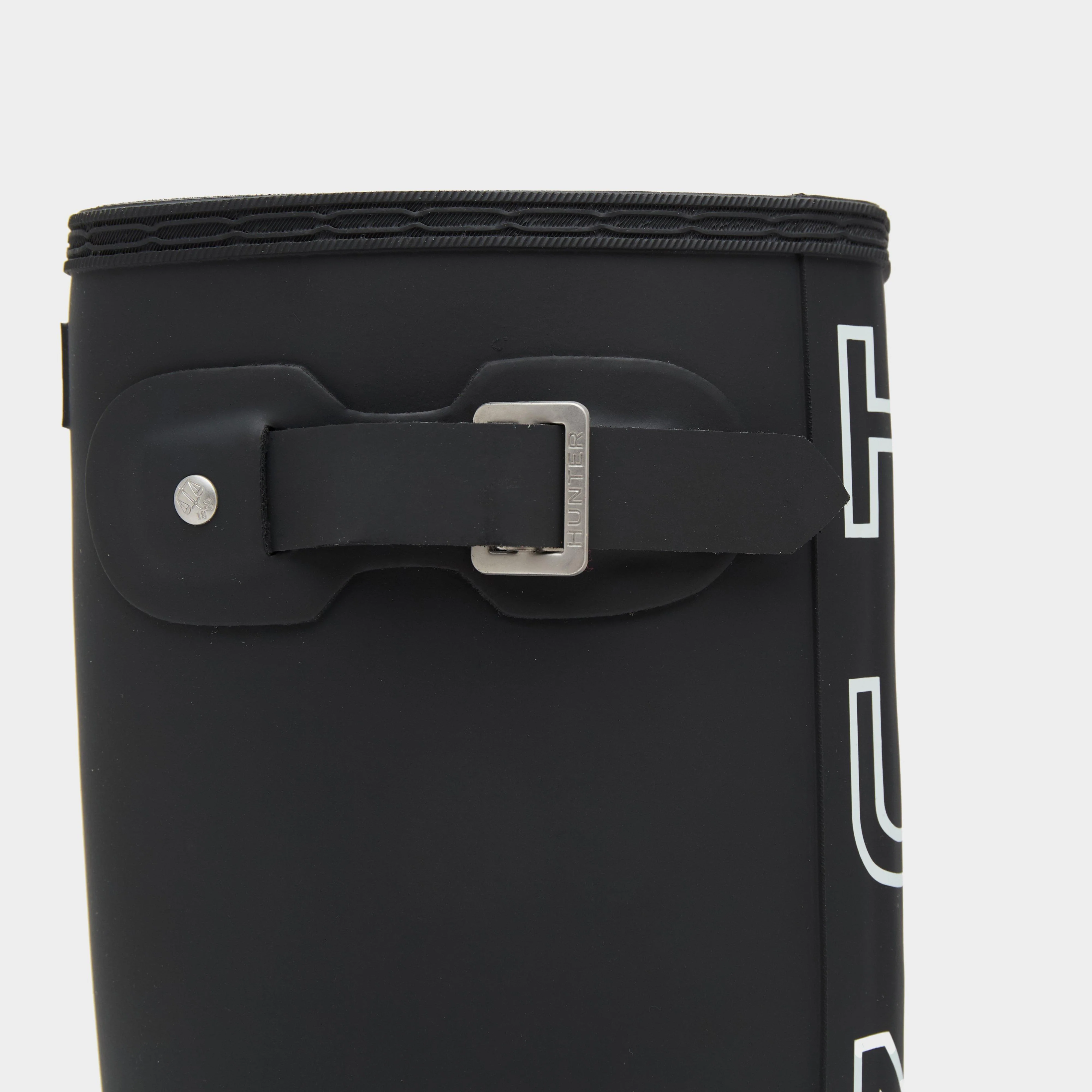 Womens Original Tall Back Print Wellington Boots Black - Image 5