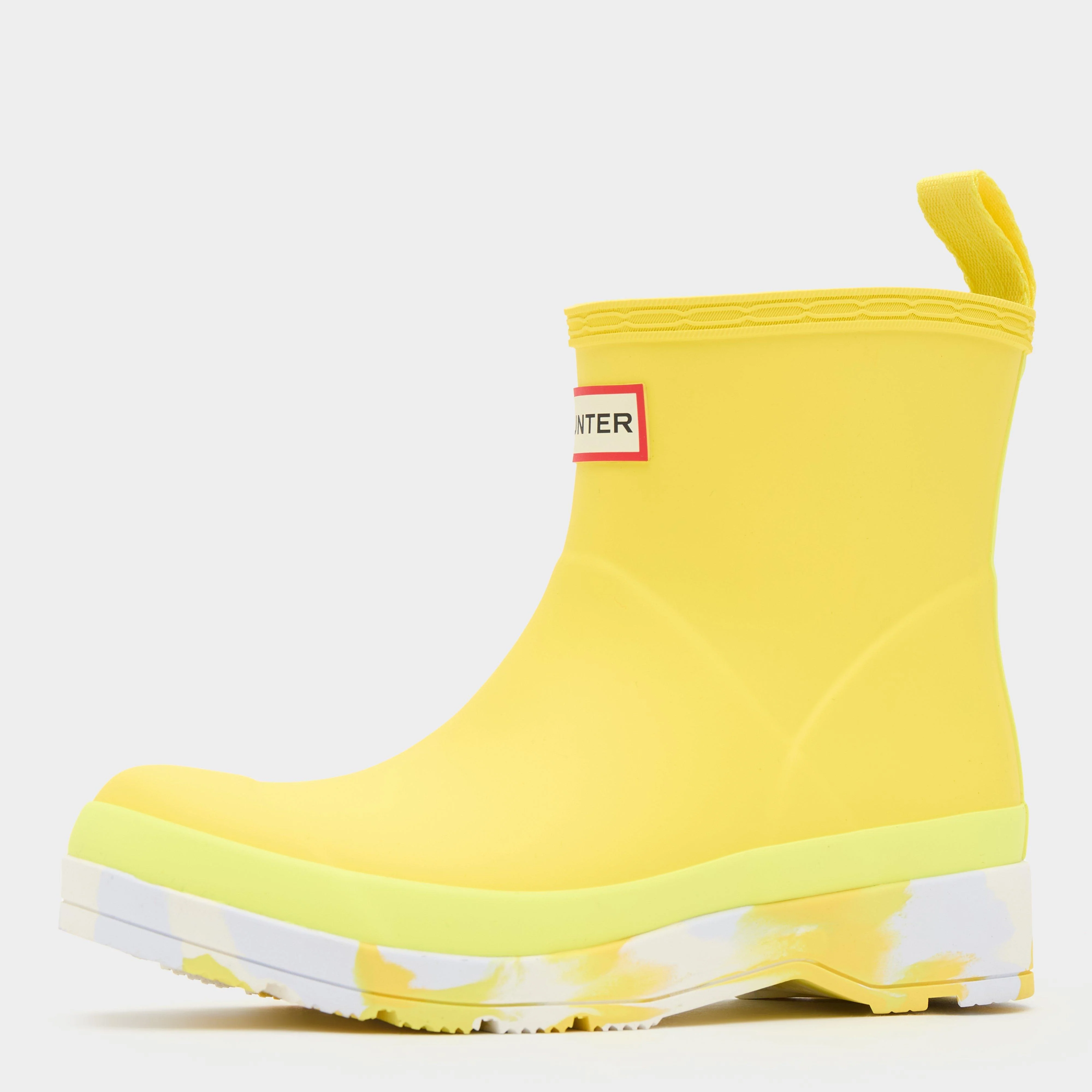 Womens Play Short Splash Sole Rain Wellington Boots Zesty Yellow - Image 3