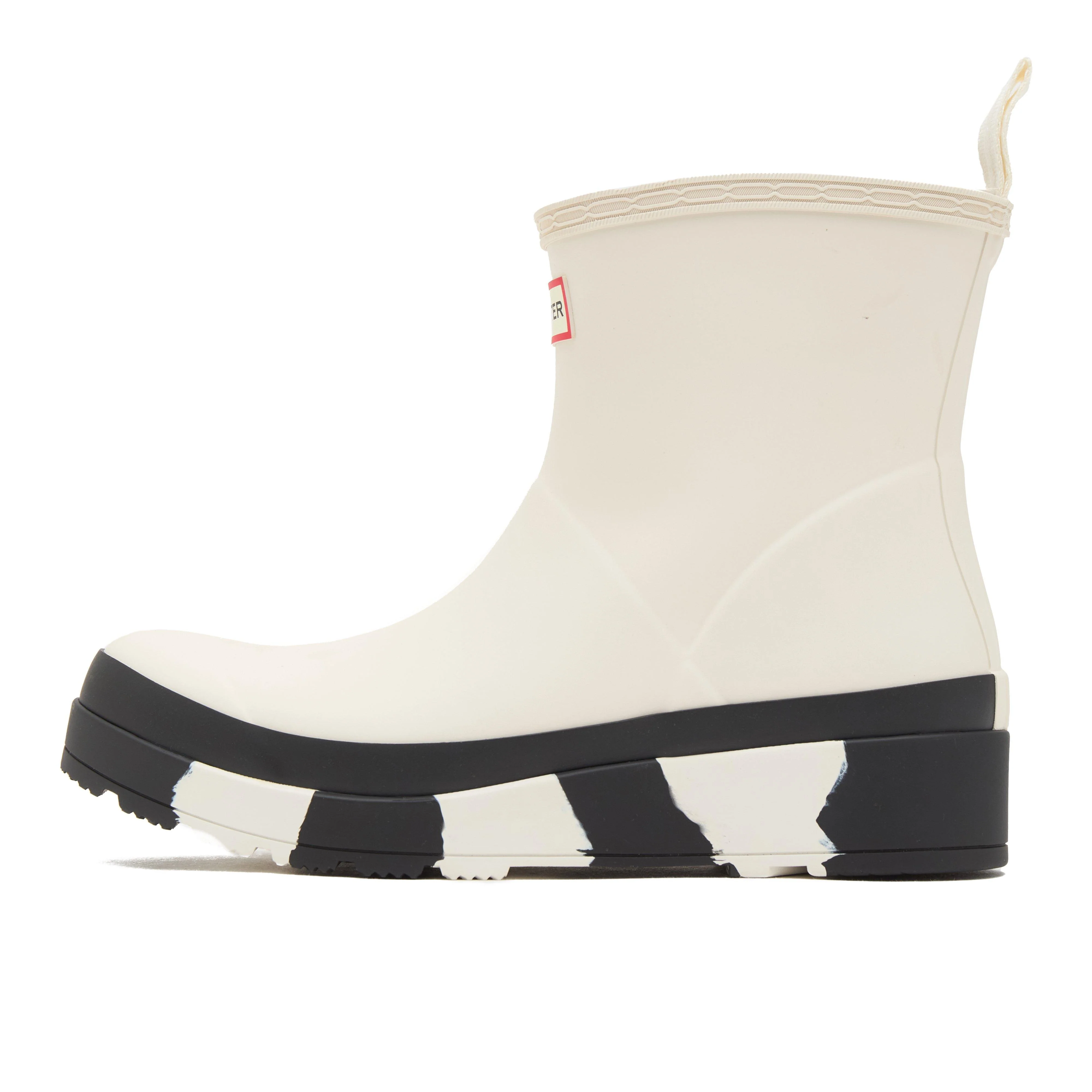 Womens Play Short Striped Wellington Boots Willlow/Black - Image 7