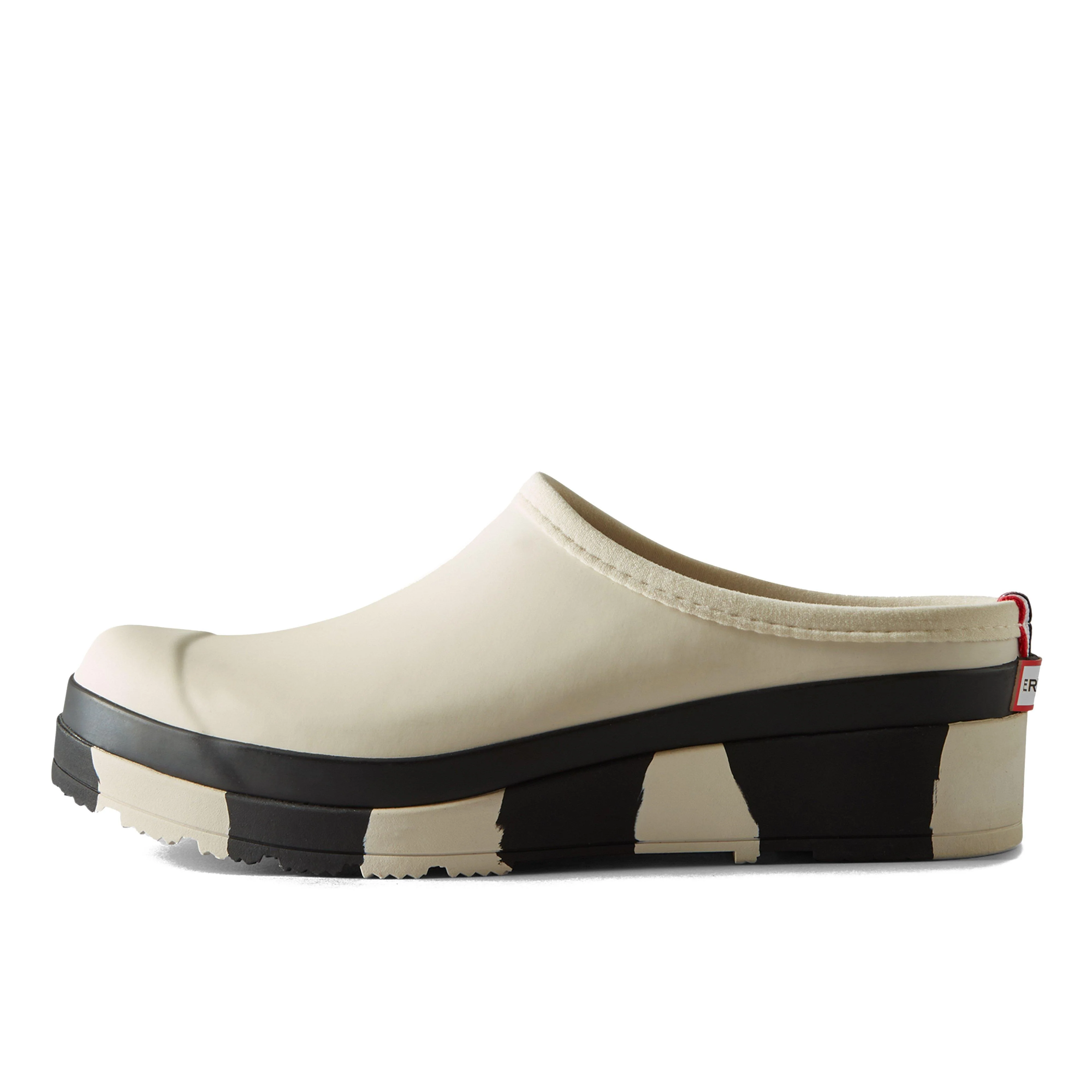Womens Play Striped Sole Clogs White/Willow Black - Image 2