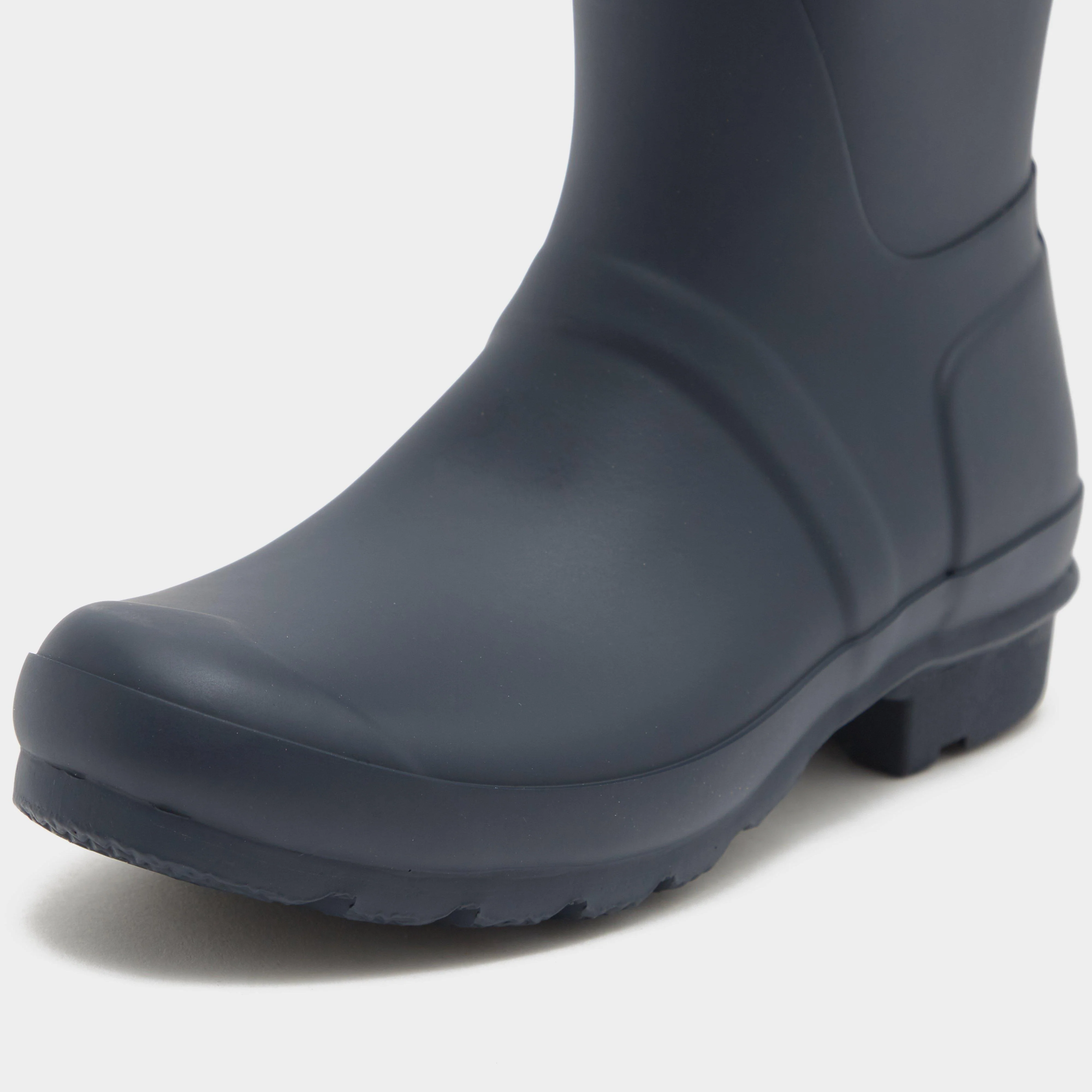 Womens Short Back Adjustable Wellington Boots Navy - Image 5