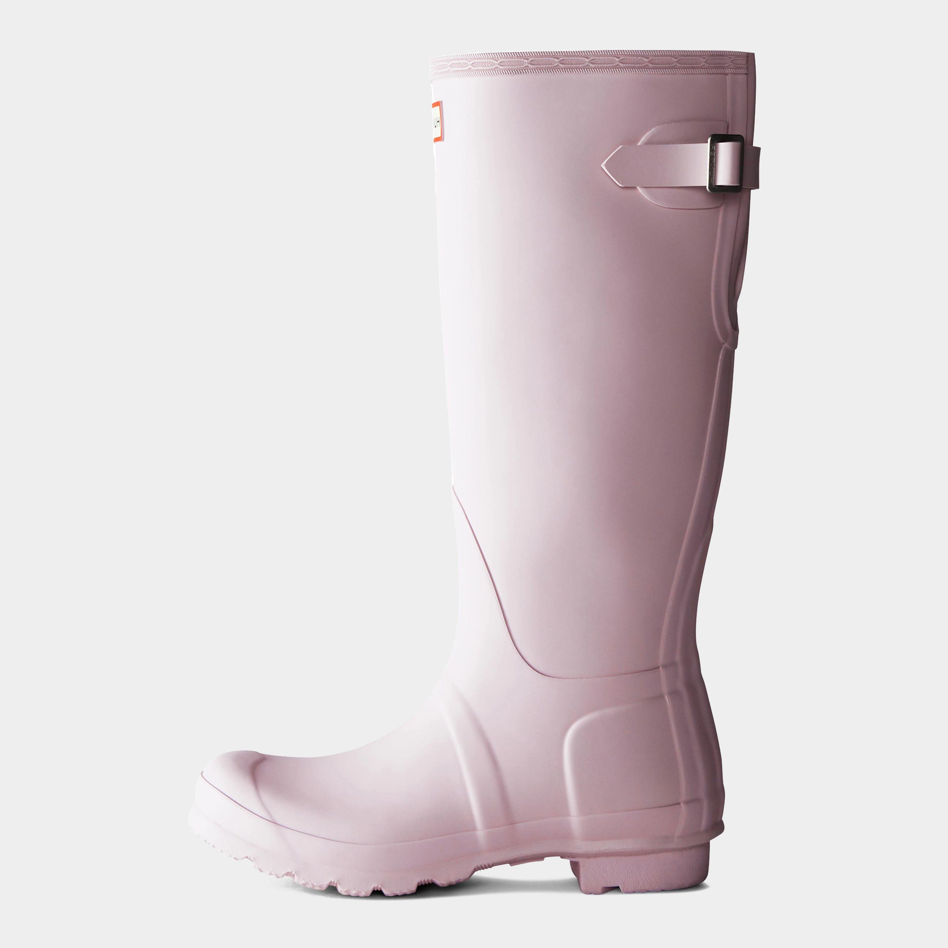 Womens Tall Back Adjustable Wellington Boots Pink