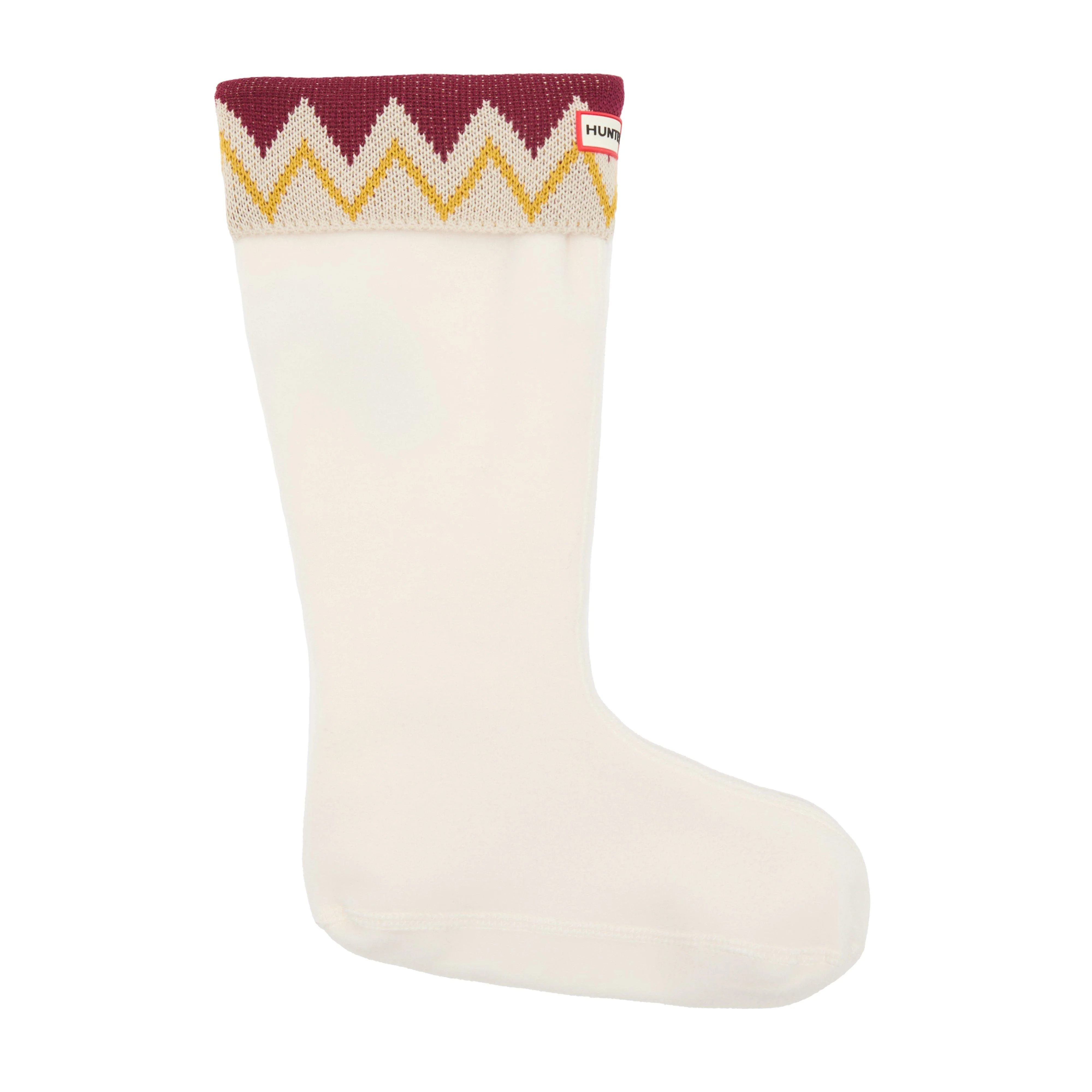Zig Zag Tall Welly Socks White - Image 3