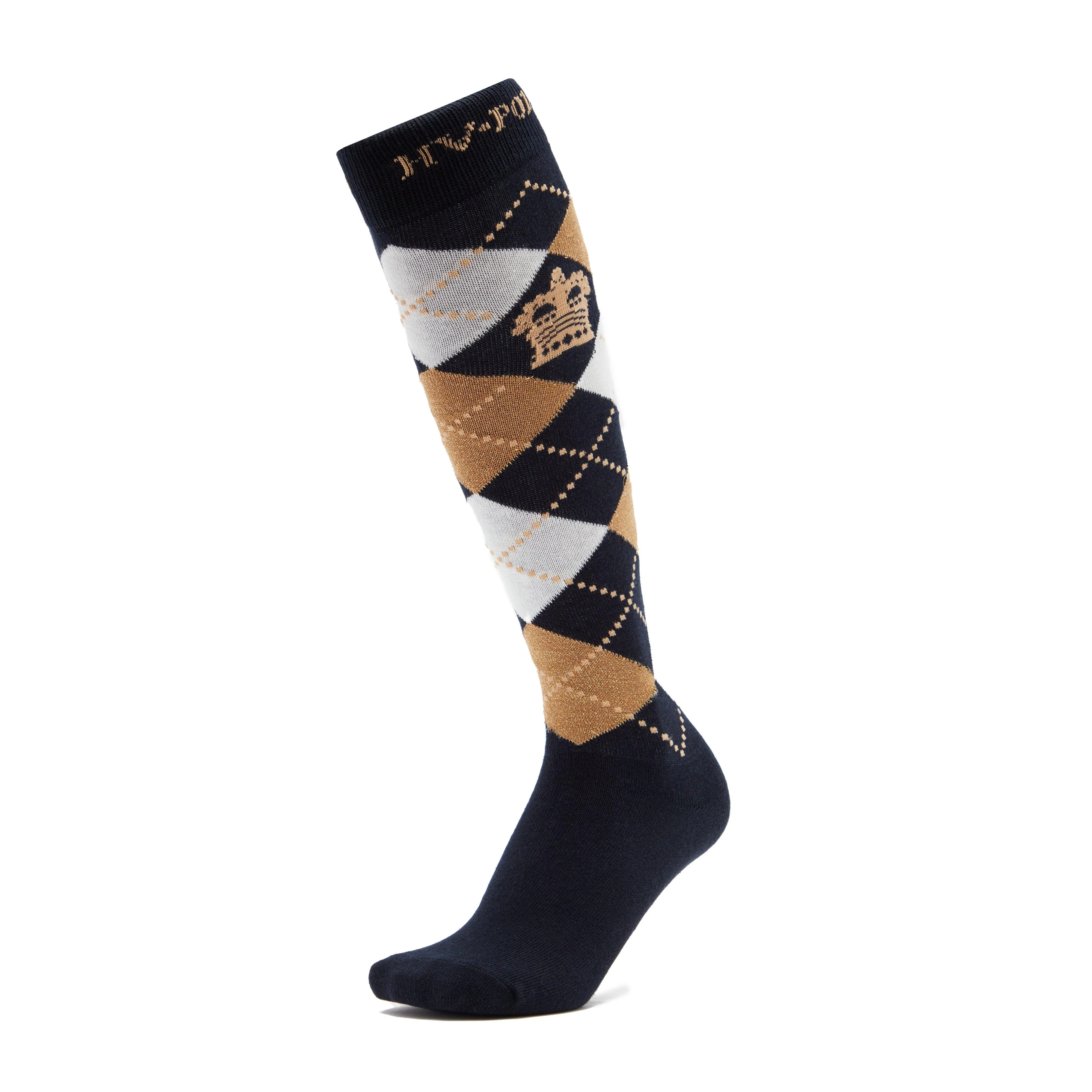 Argyle Socks Navy/Sand/Gold - Image 6