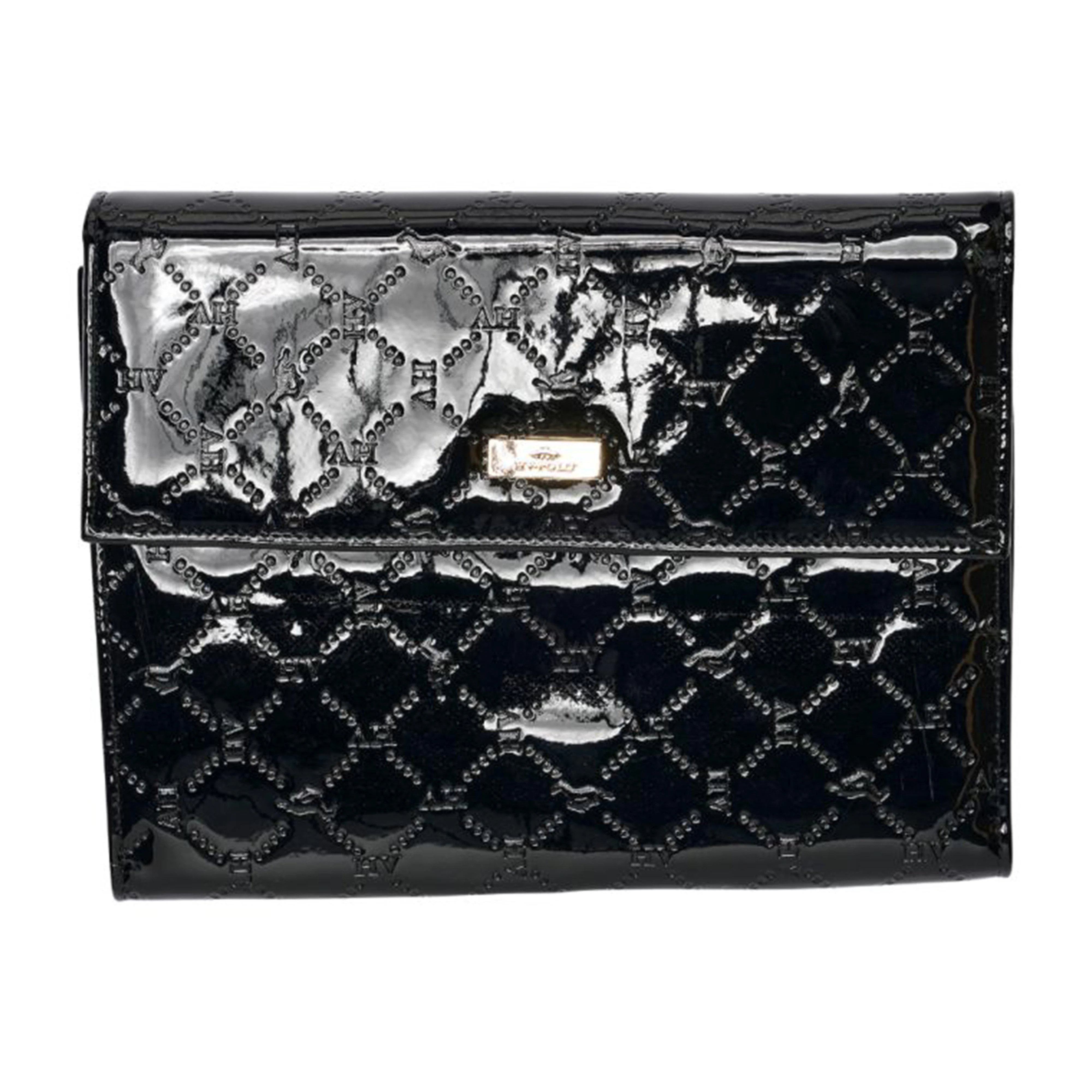 Cecile Horse Passport Bag Black Laquer - Image 2