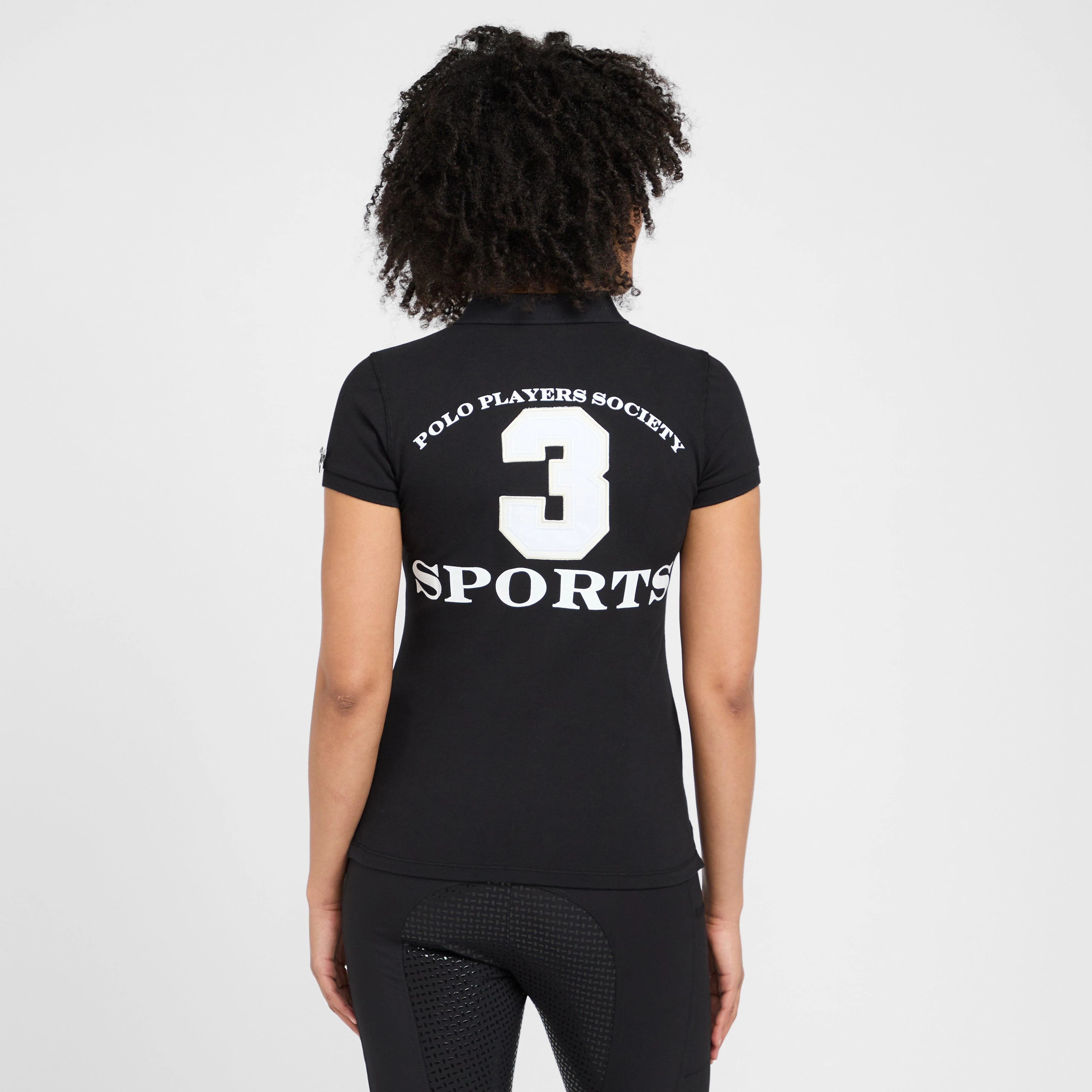 Womens Favouritas EQ Polo Shirt Black - Image 2