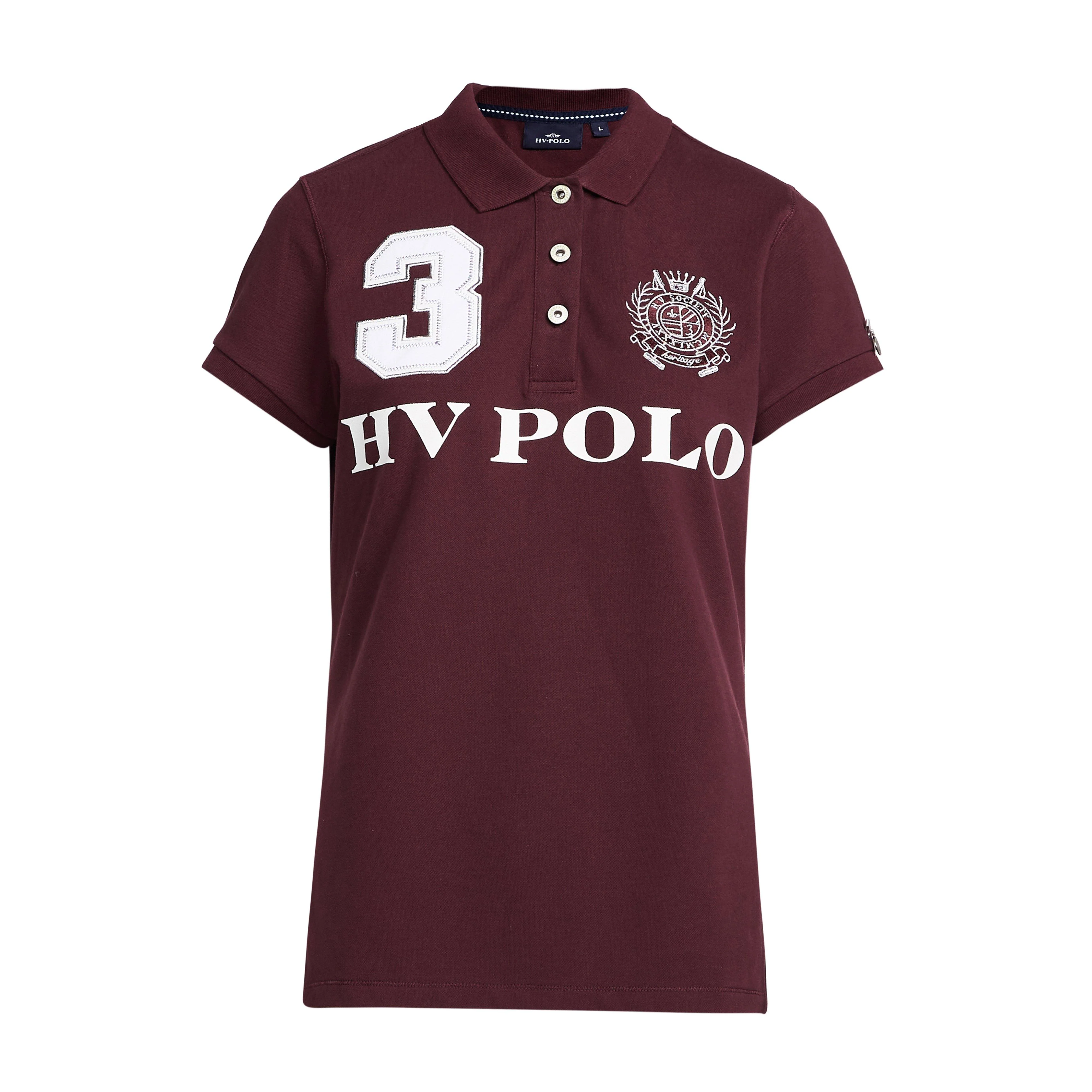 Womens Favouritas EQ Polo Shirt Deep Berry Red - Image 8