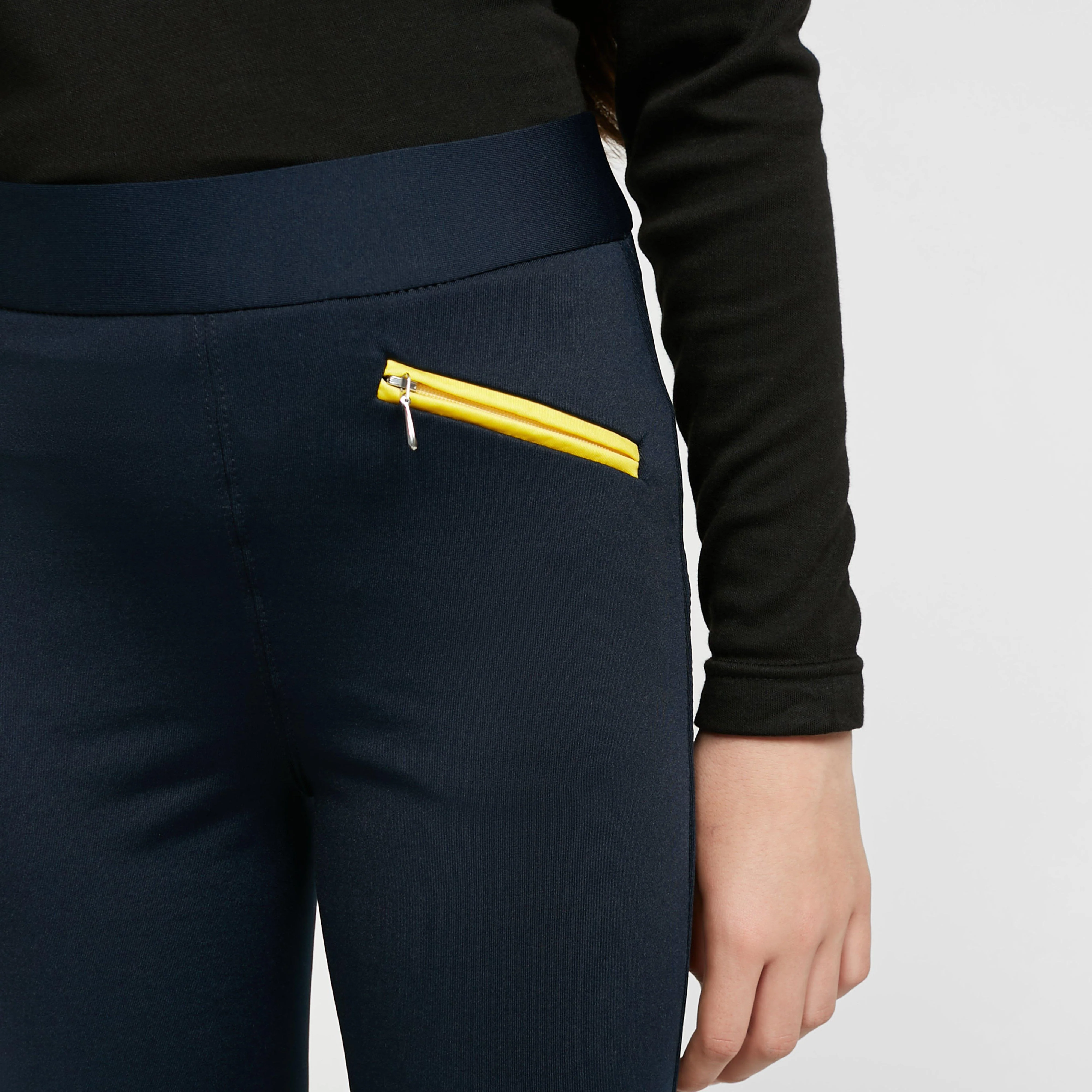 HyPERFORMANCE Childs Stella Riding Tights Navy/Yellow - Image 5