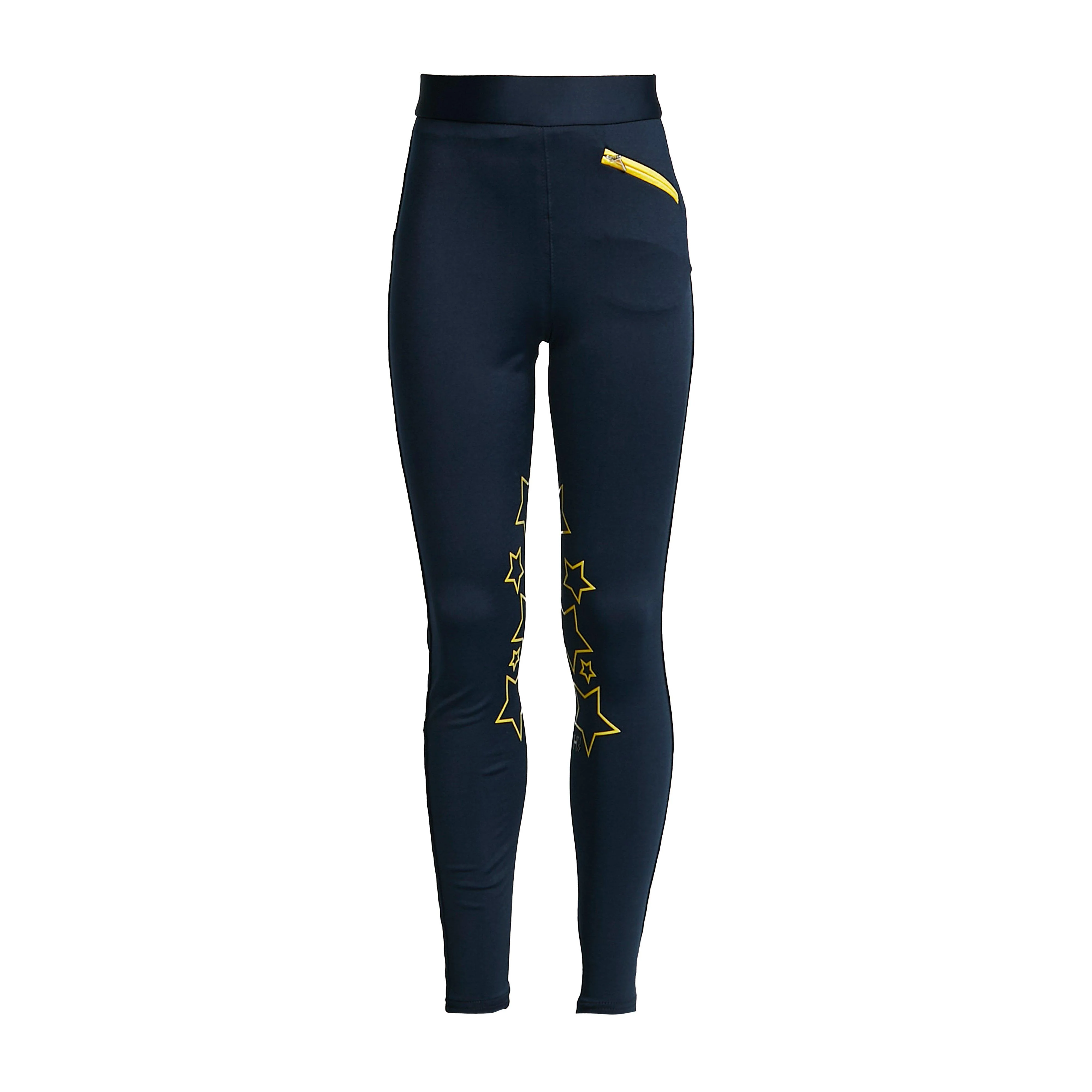 HyPERFORMANCE Childs Stella Riding Tights Navy/Yellow - Image 6