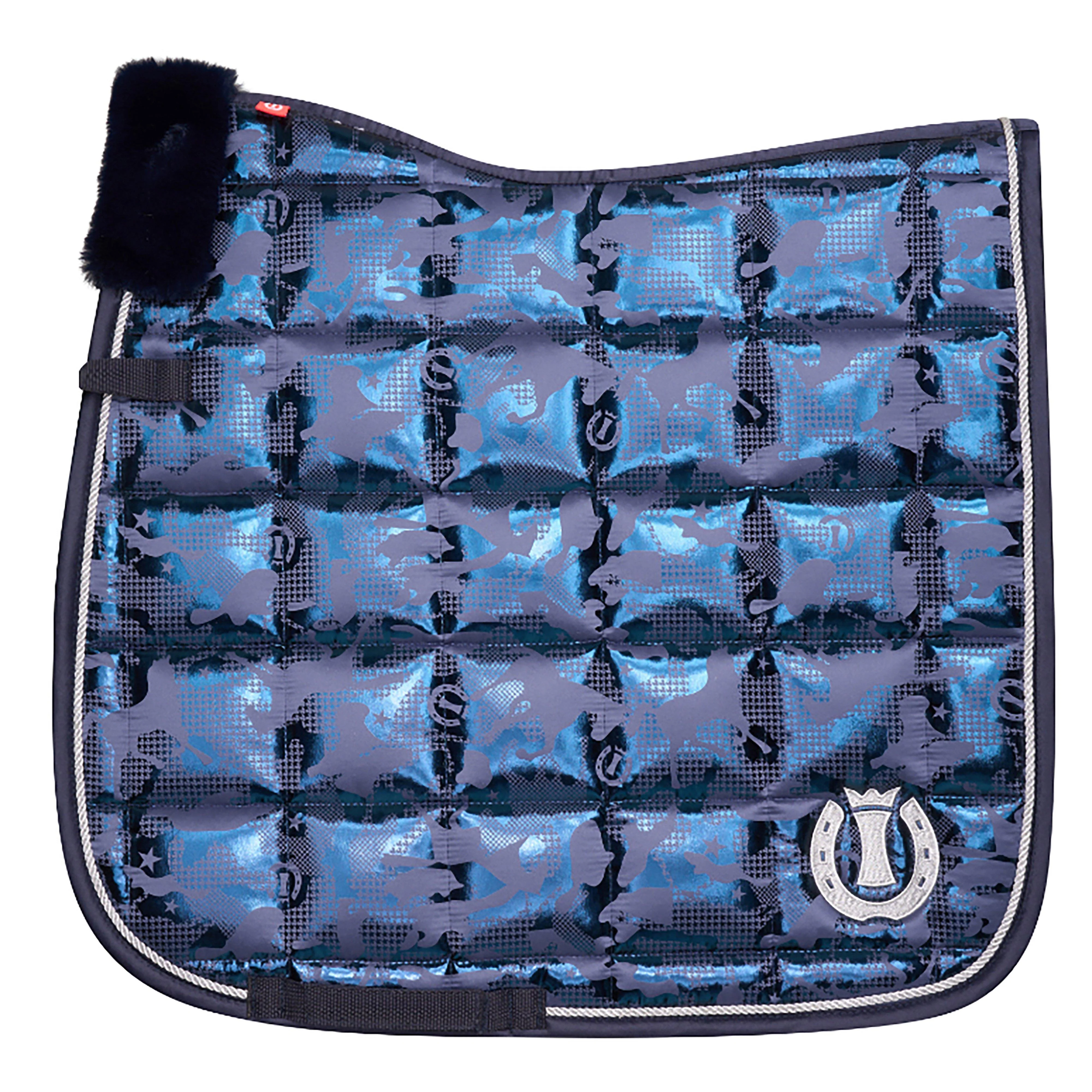 Ambient Hide & Ride AOP Dressage Saddle Pad Navy - Image 2