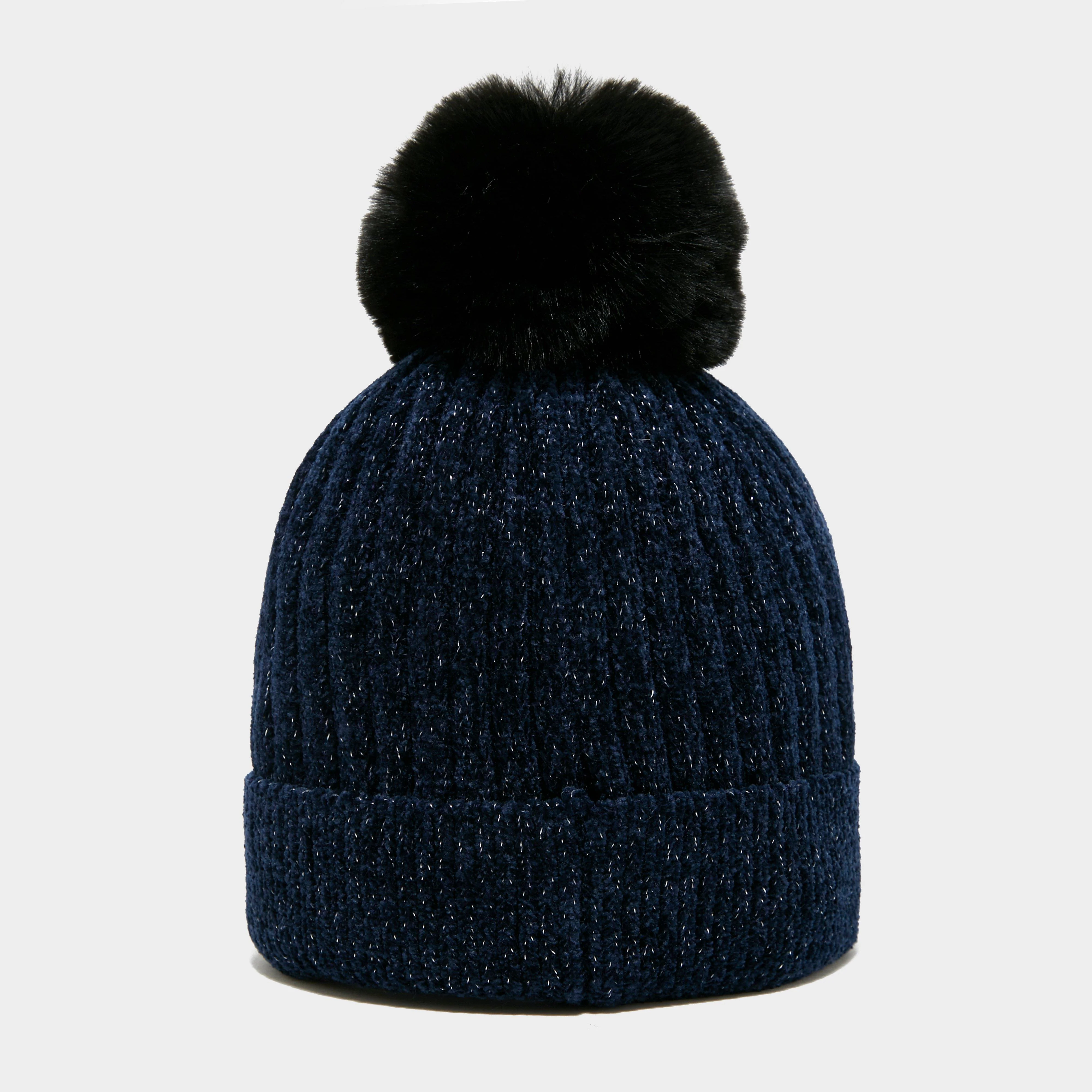 Dusty Star Velvet Beanie Navy - Image 2