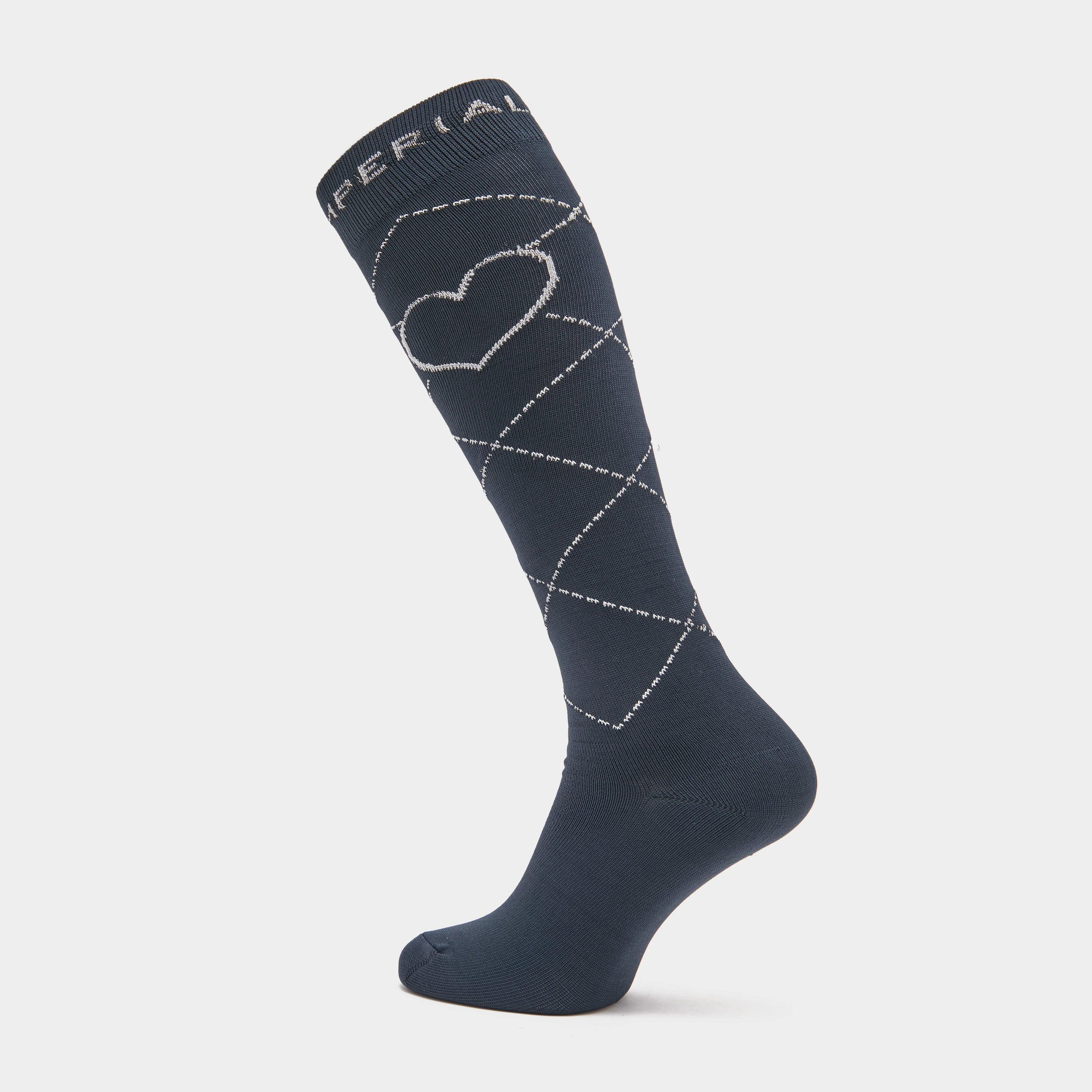 Heart Long Socks Navy - Image 2