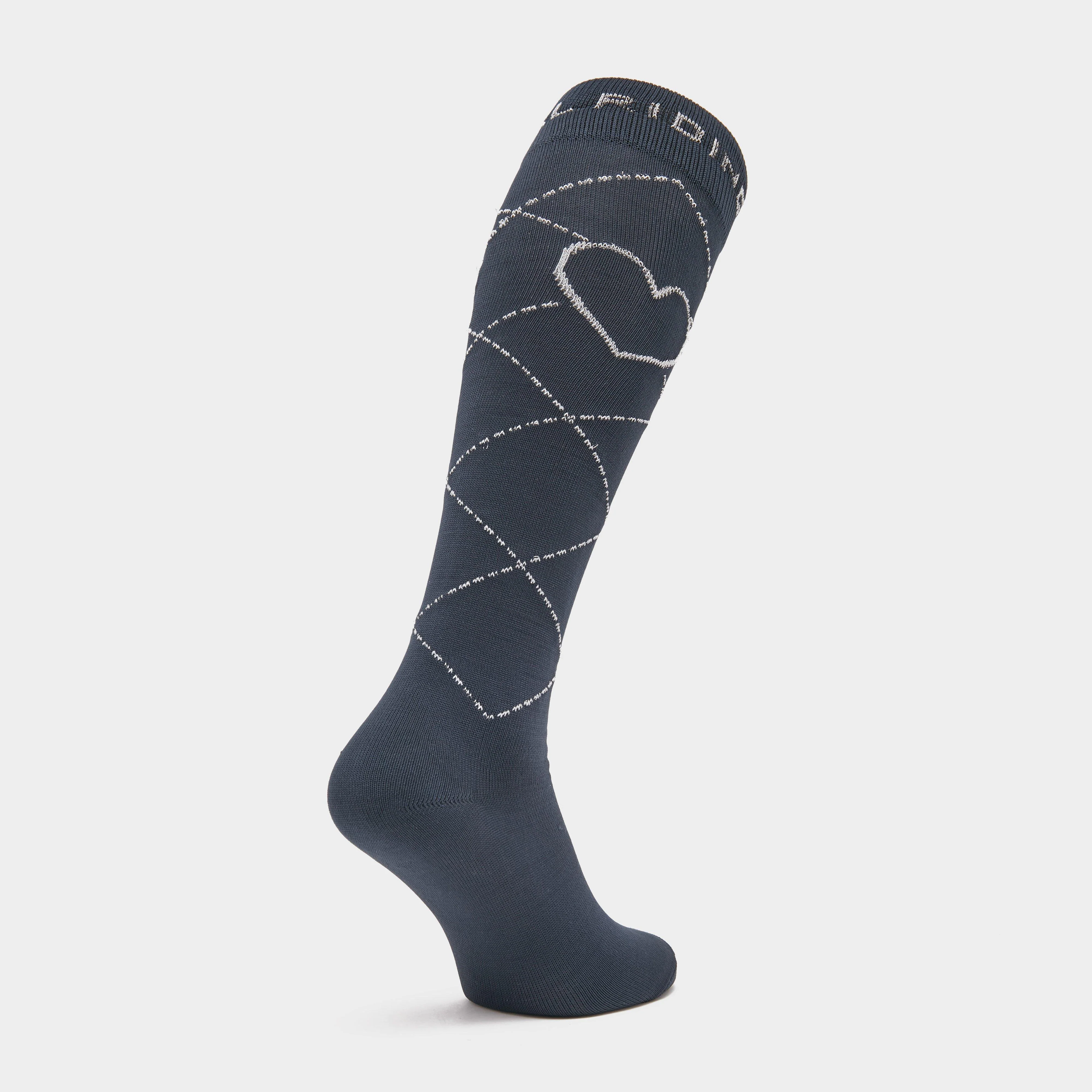 Heart Long Socks Navy - Image 3