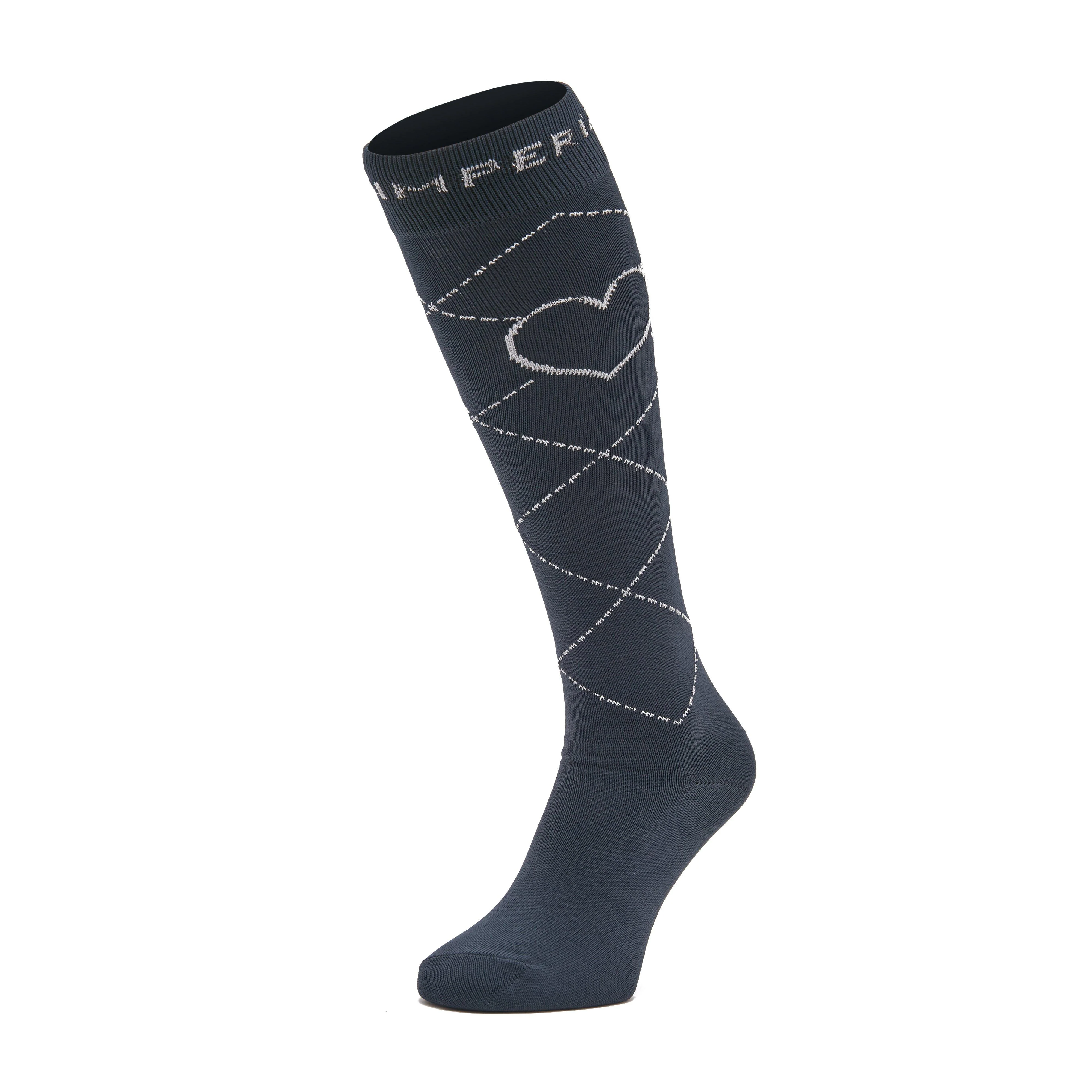 Heart Long Socks Navy - Image 6