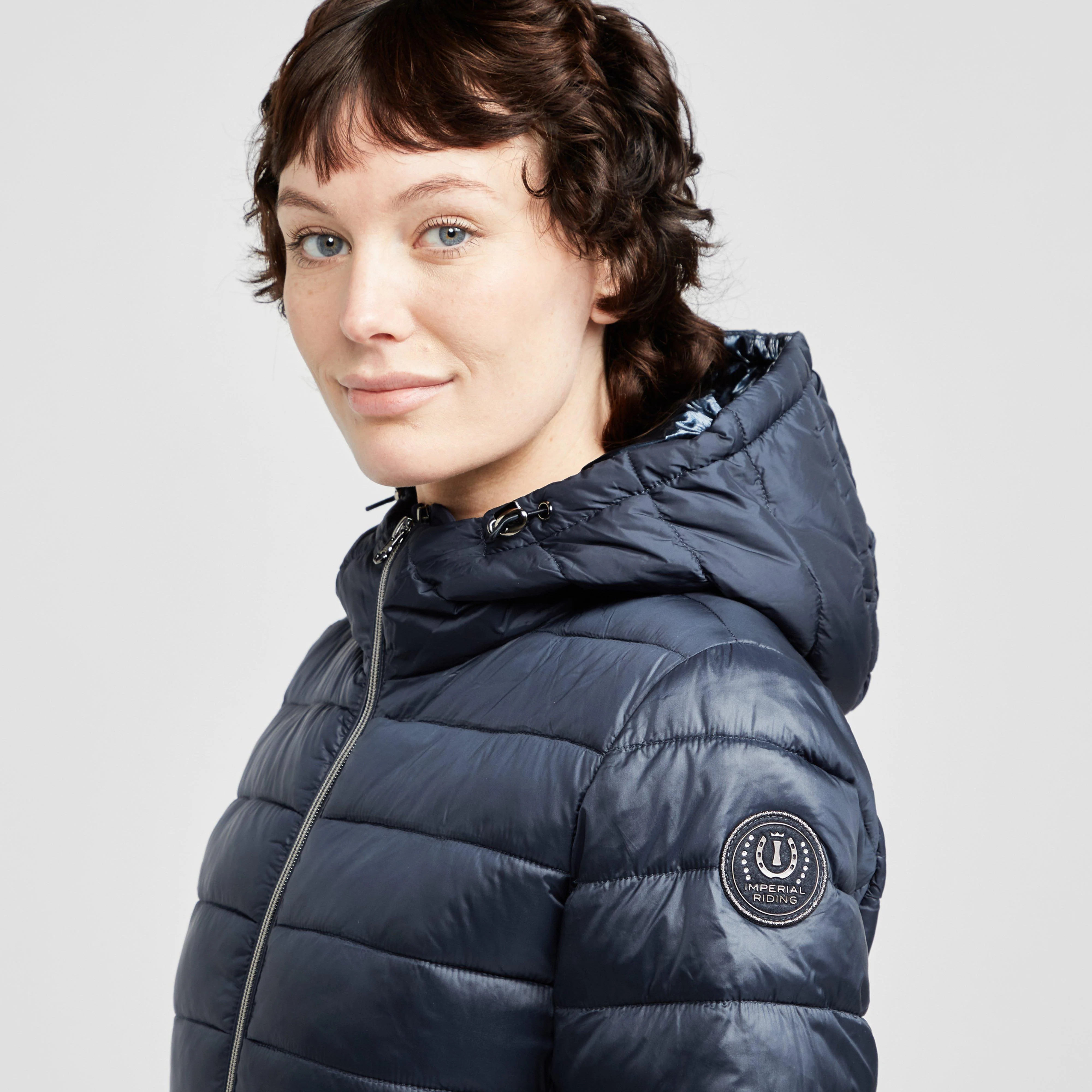 Womens City Stars Long Jacket Navy - Image 4