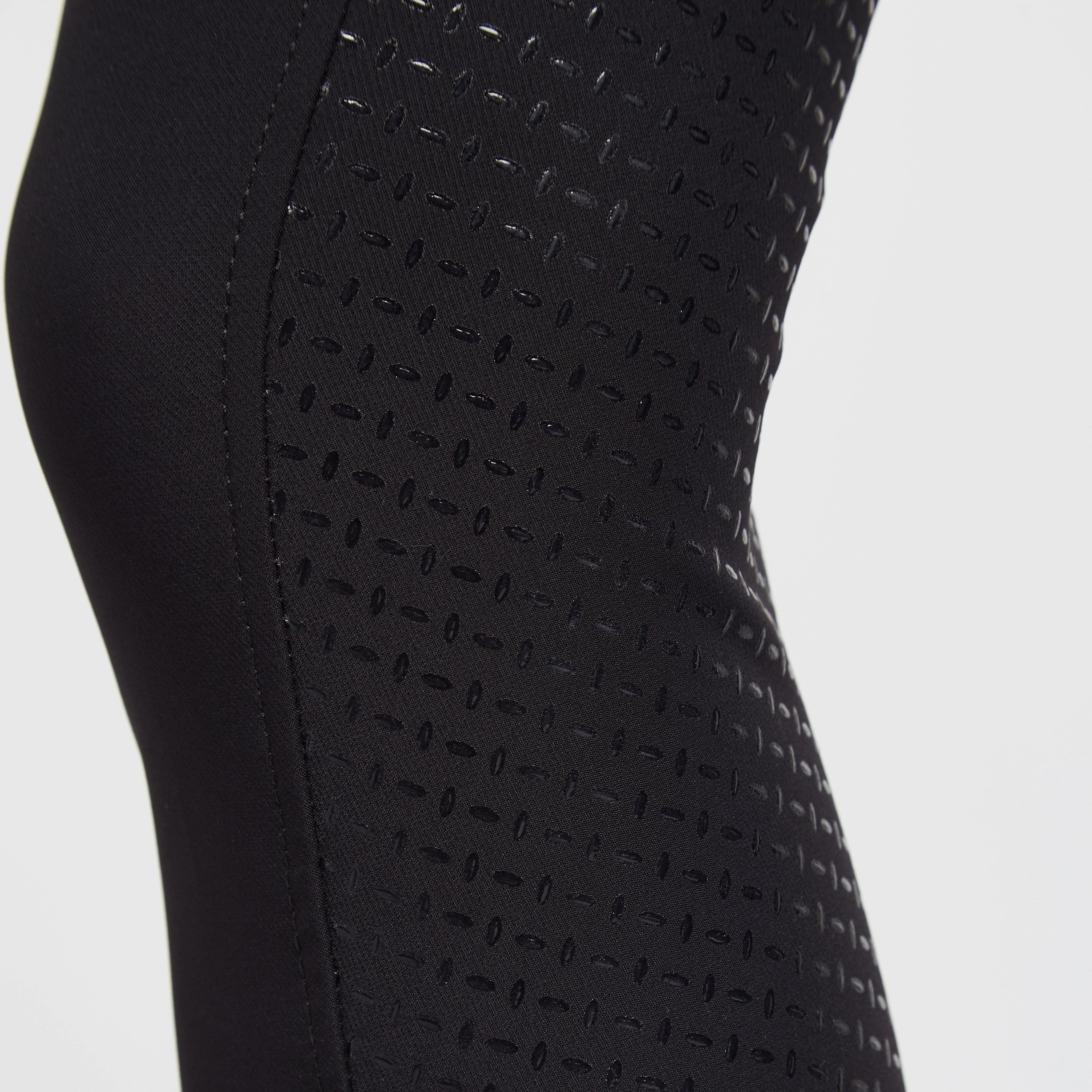 Womens El Capone Silicone Full Seats Breeches Black Flower - Image 6