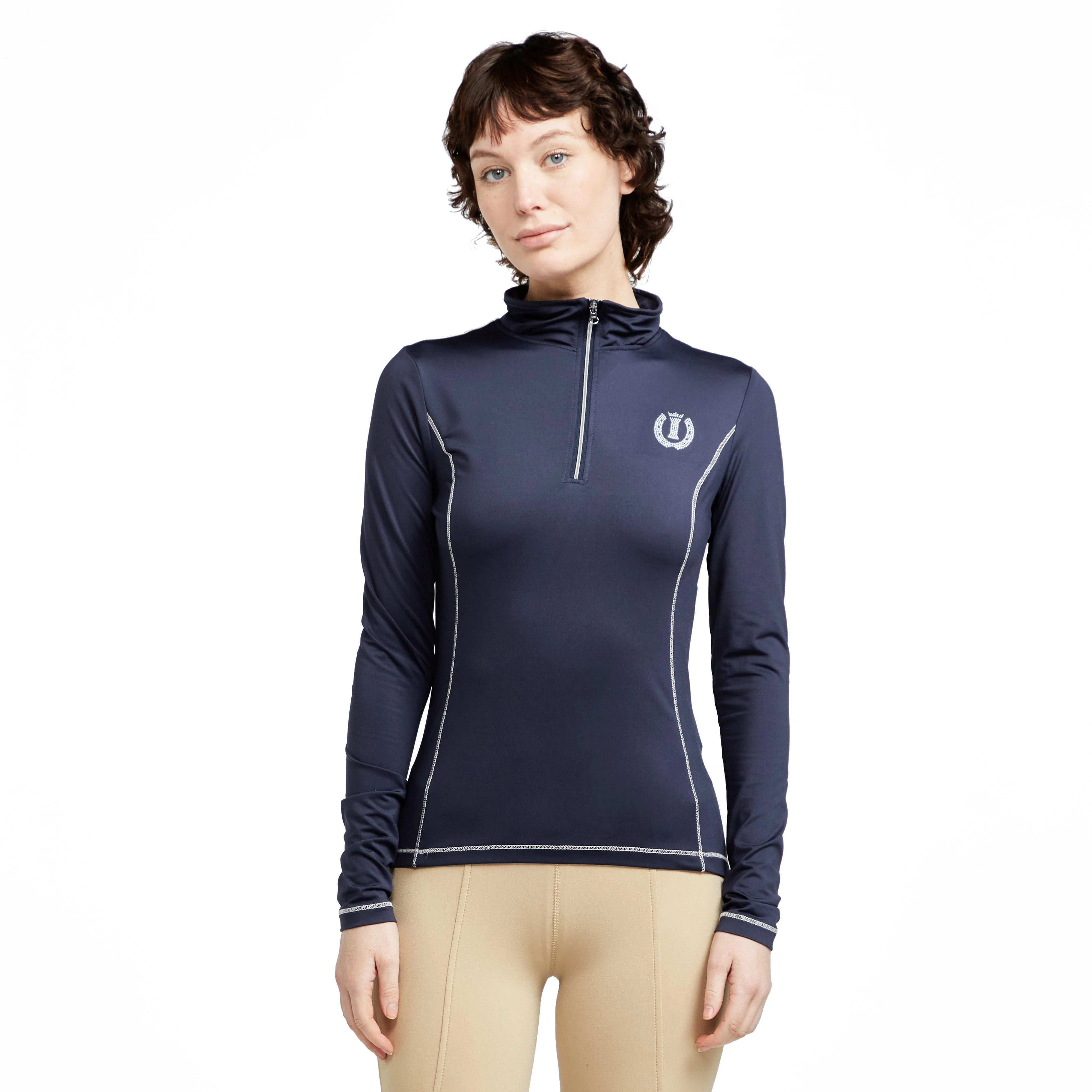 Womens Sporty Star 1/2 Zip Technical Top Navy - Image 7